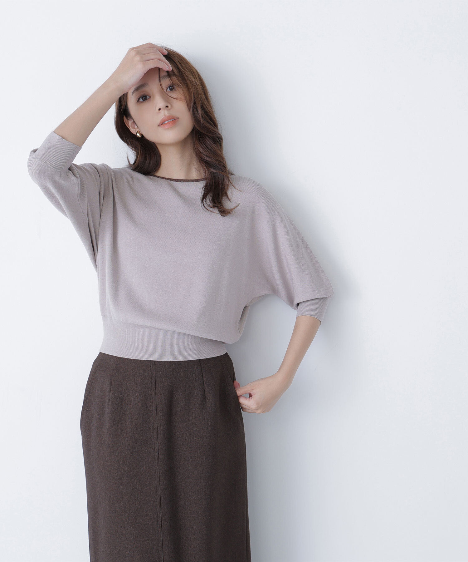  「総針ベーシックシリーズ バイカラードルマンニット」|ニット・セーター|