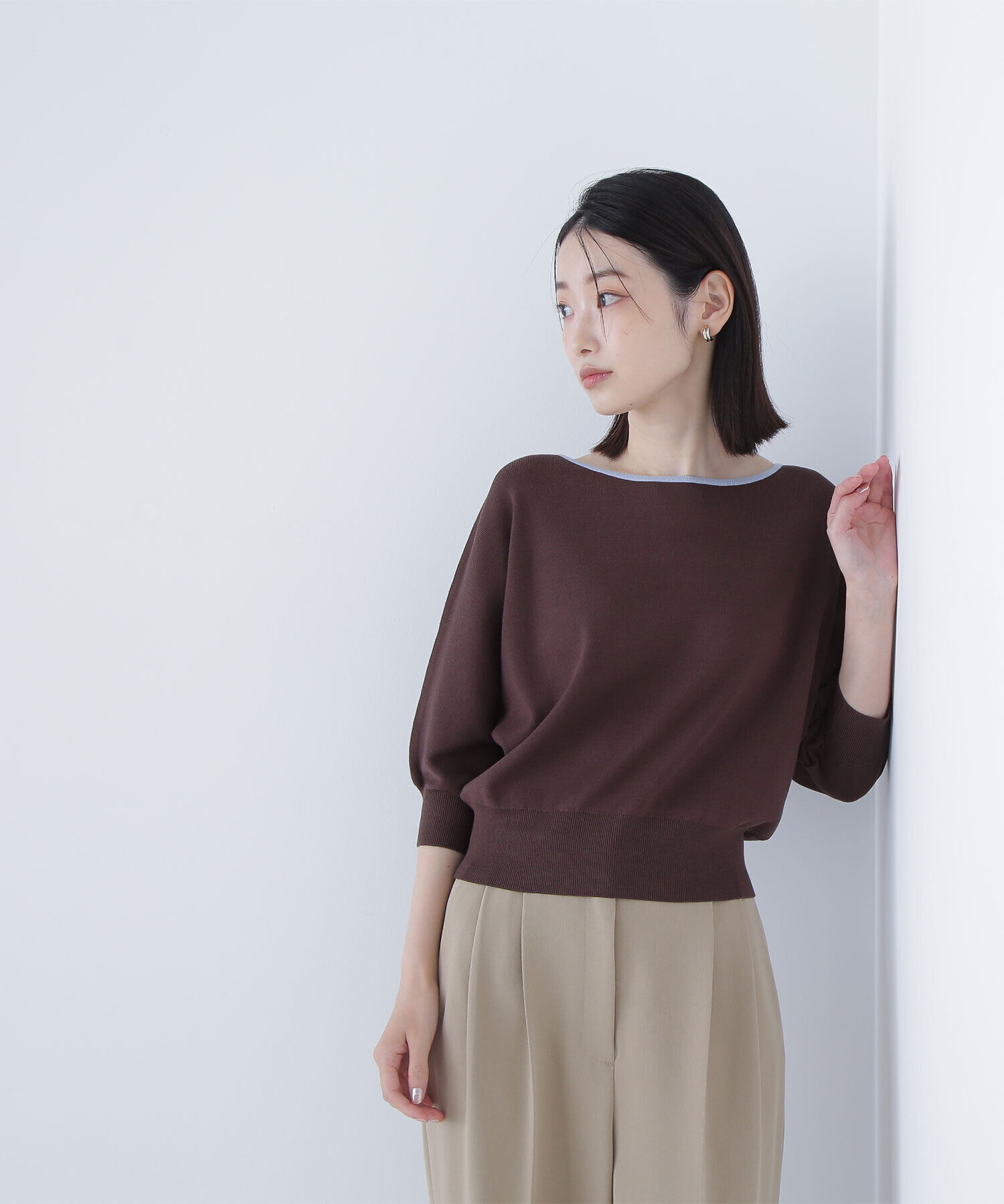  「総針ベーシックシリーズ バイカラードルマンニット」|ニット・セーター|