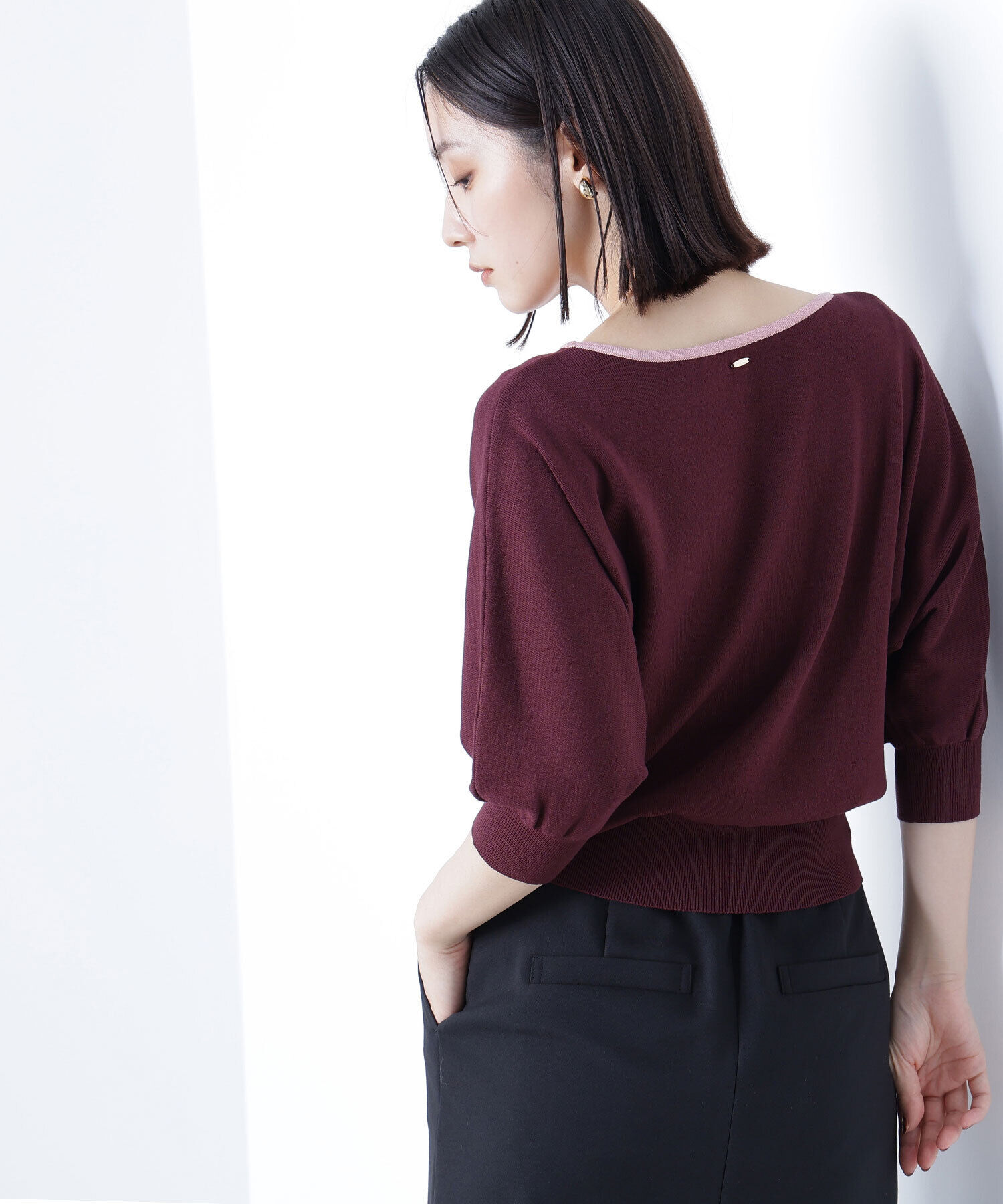  「総針ベーシックシリーズ バイカラードルマンニット」|ニット・セーター|