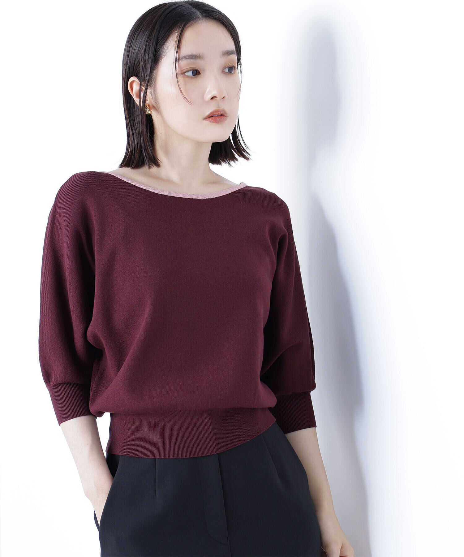  「総針ベーシックシリーズ バイカラードルマンニット」|ニット・セーター|