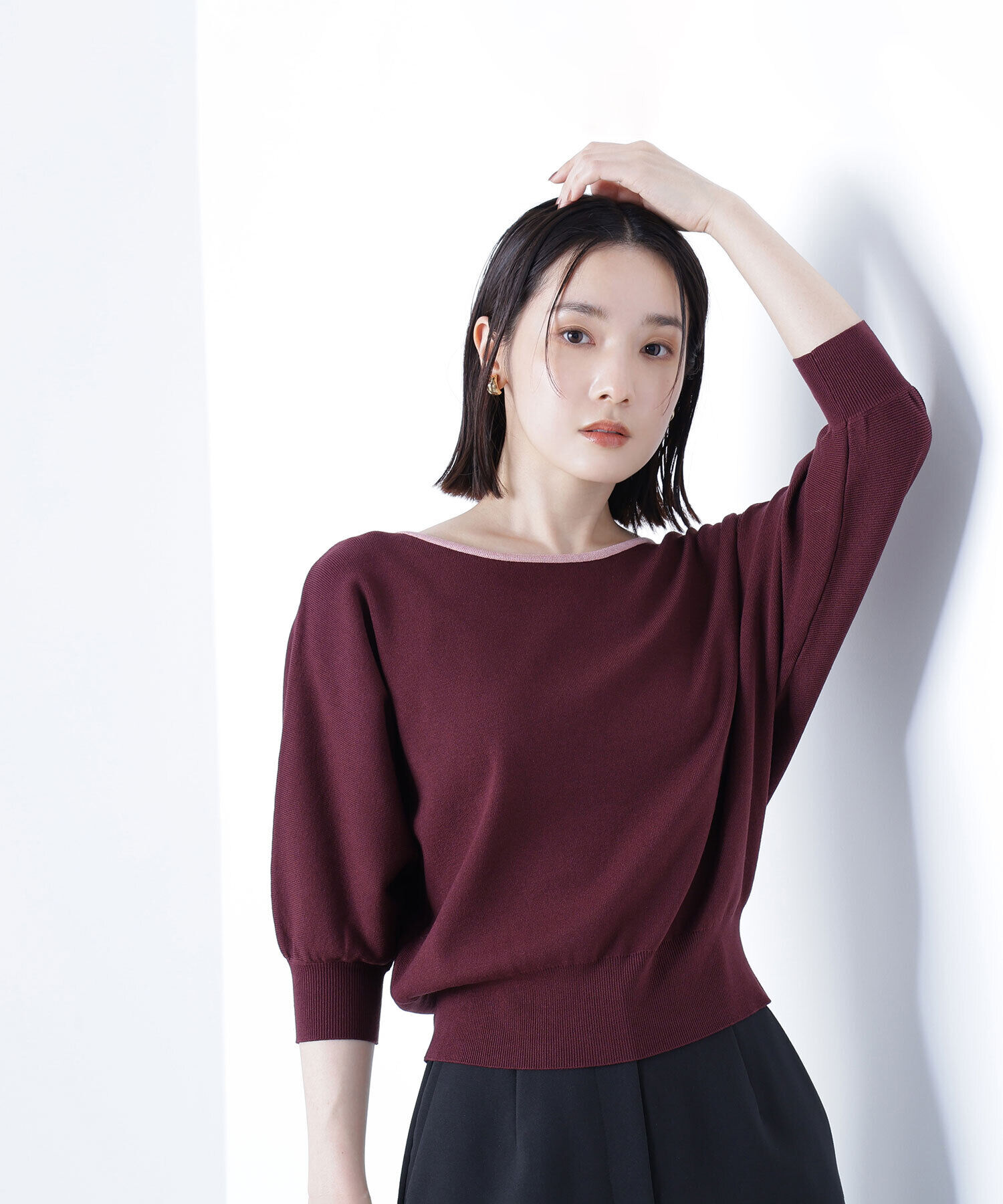  「総針ベーシックシリーズ バイカラードルマンニット」|ニット・セーター|