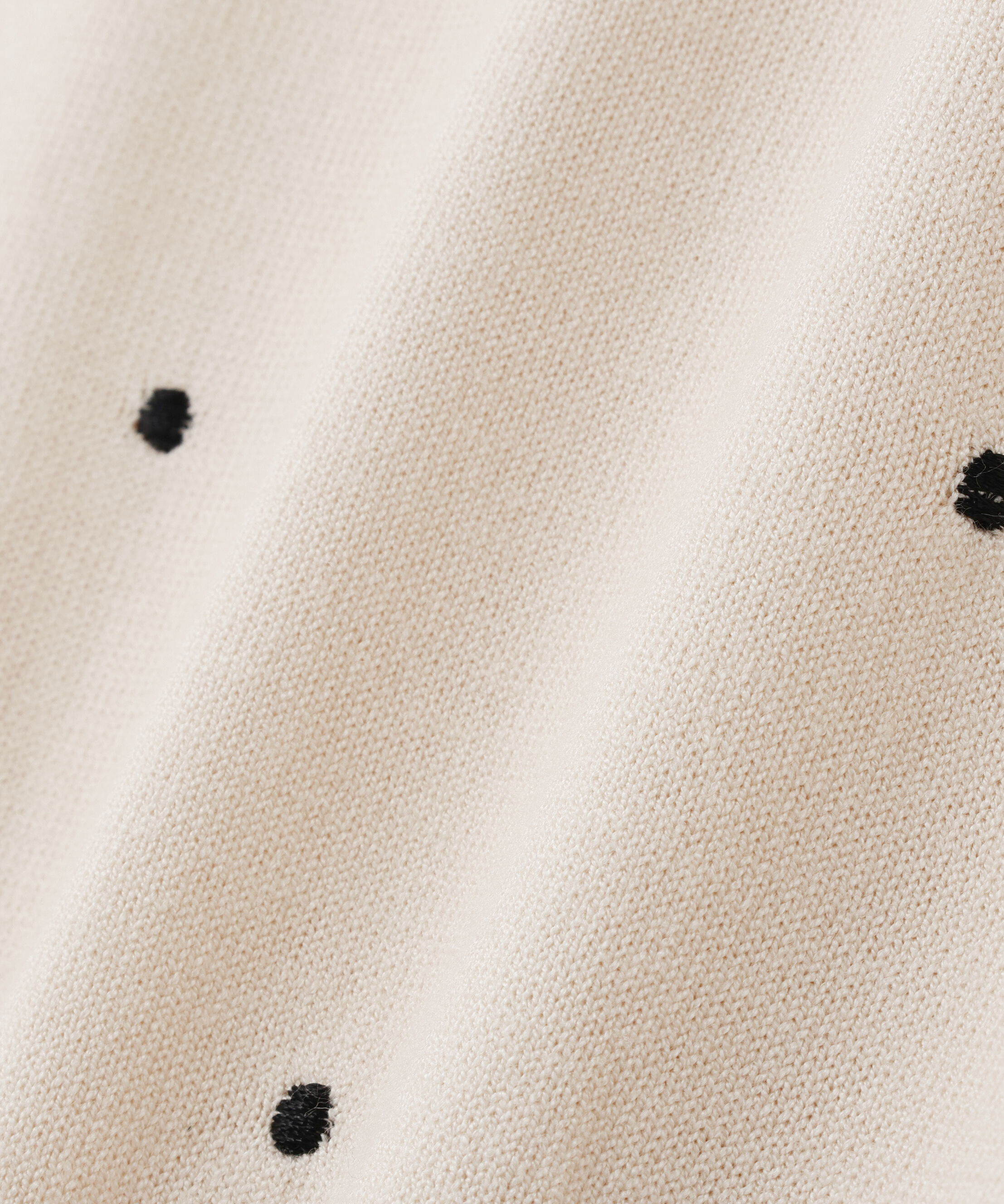  「ドット刺繍ハーフスリーブニット」|ニット・セーター|