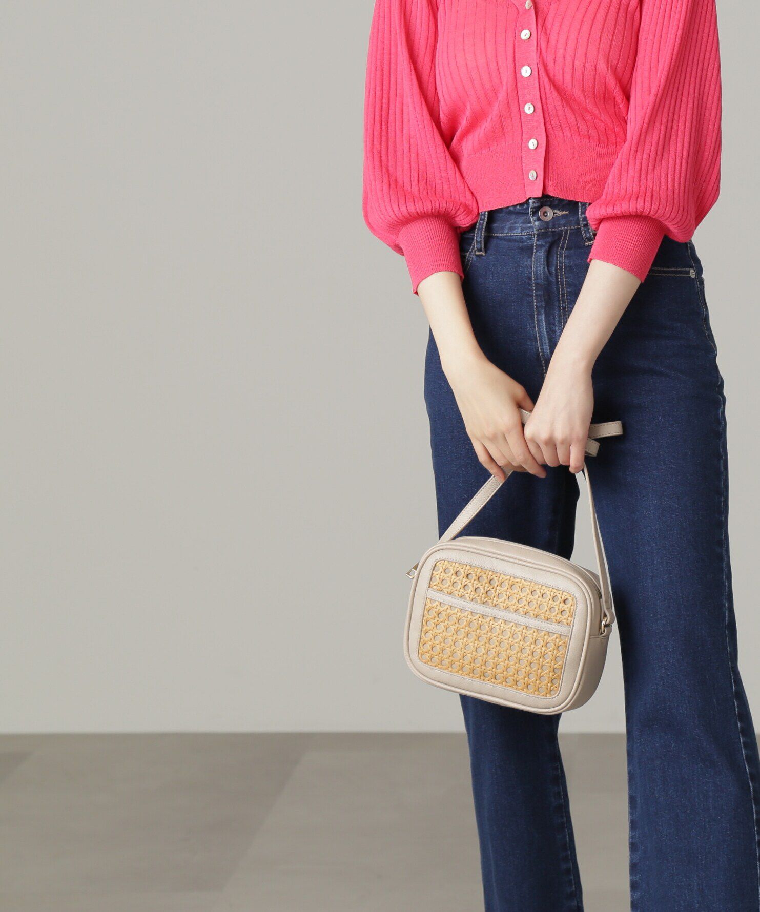  「切り替えポーチショルダー」|その他|グレージュ