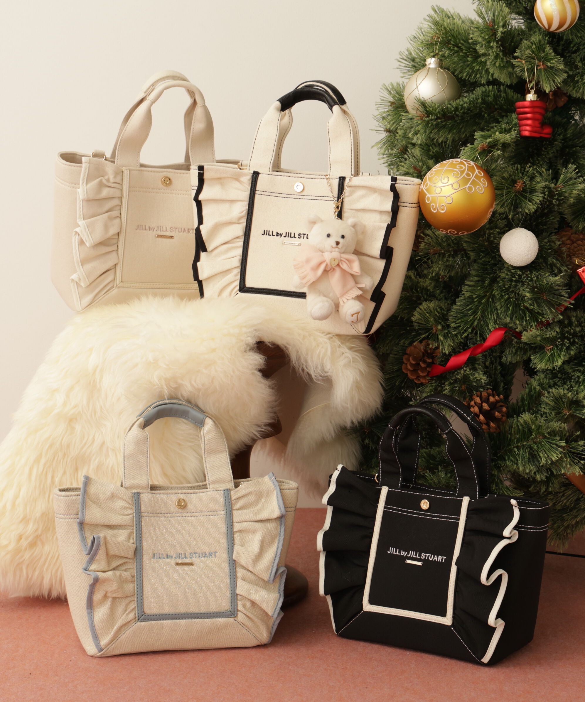  「フレームフリルトート」|その他|ホワイト