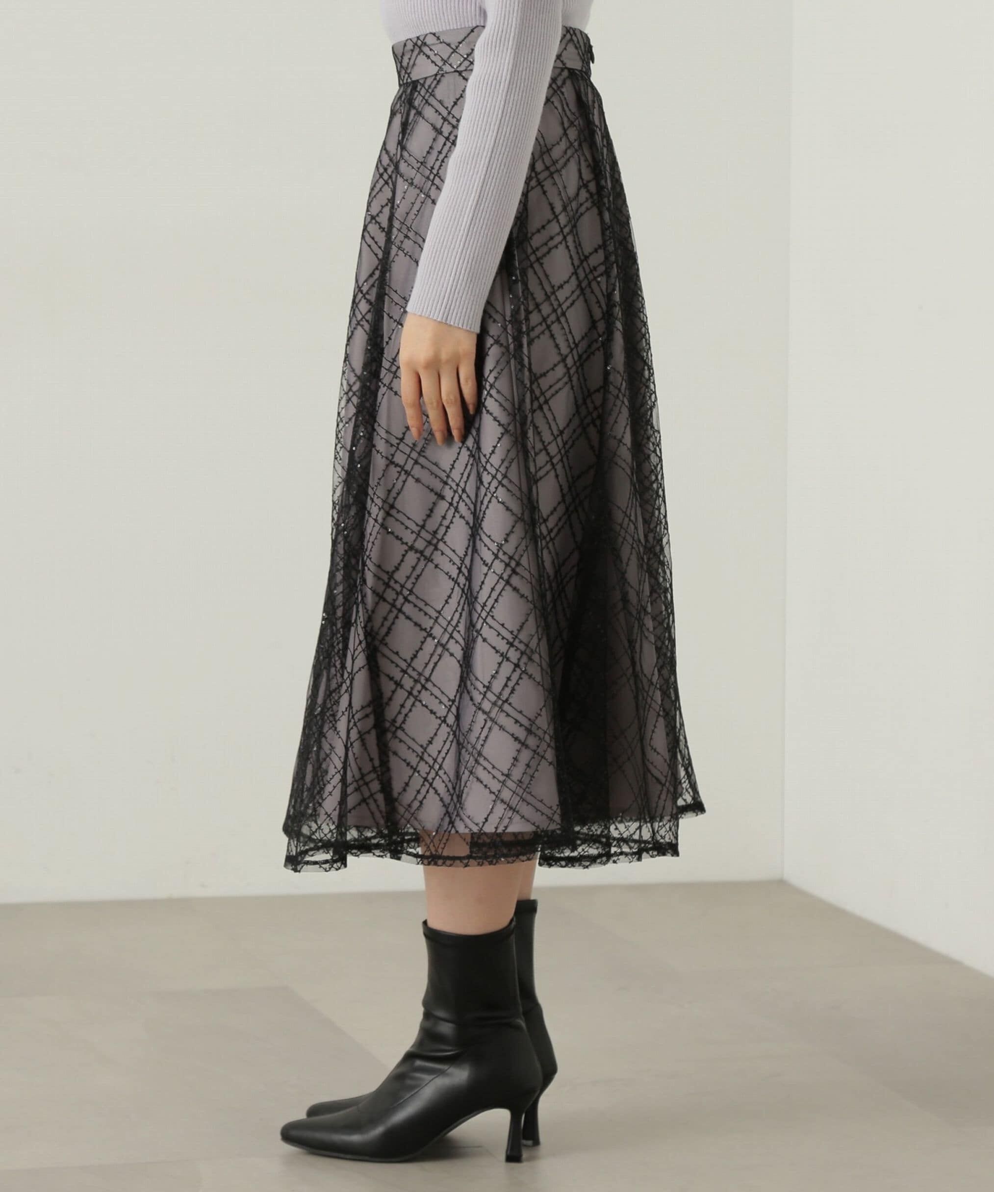 PROPORTION BODY DRESSING「スパンコールチュールフレアスカート」|スカート|