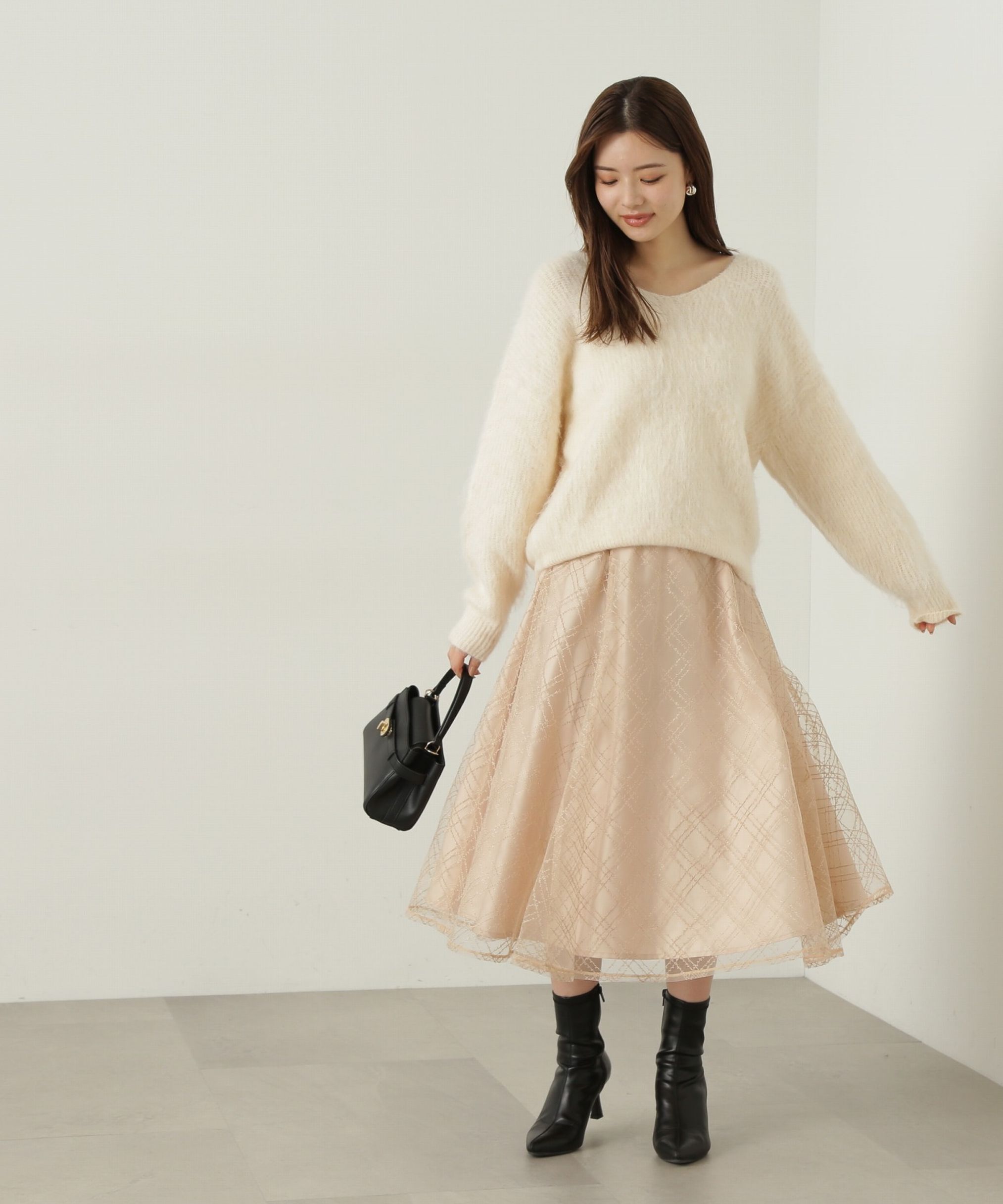 PROPORTION BODY DRESSING「スパンコールチュールフレアスカート」|スカート|