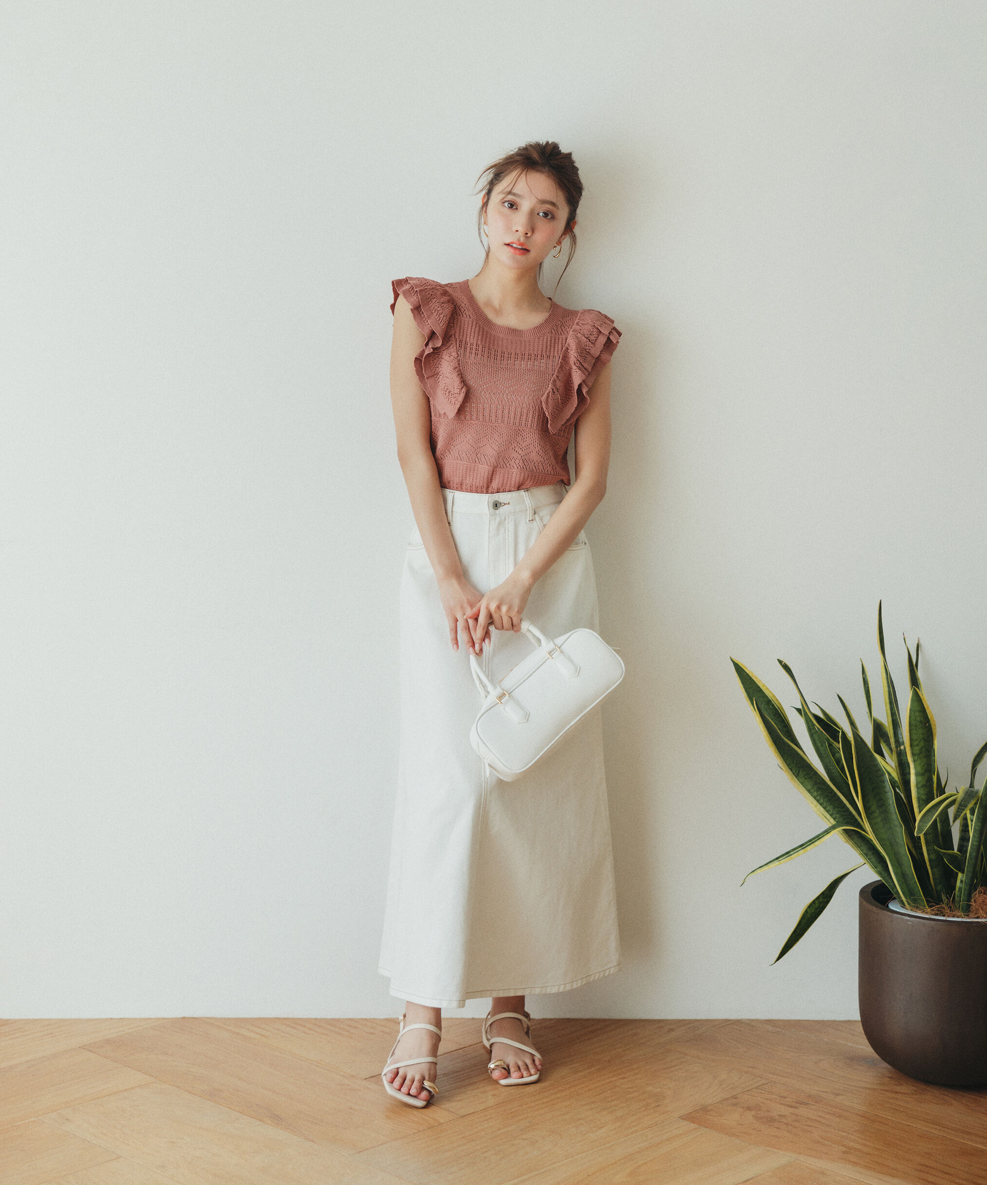 PROPORTION BODY DRESSING「デニムマーメイドスカート」|スカート|ホワイト