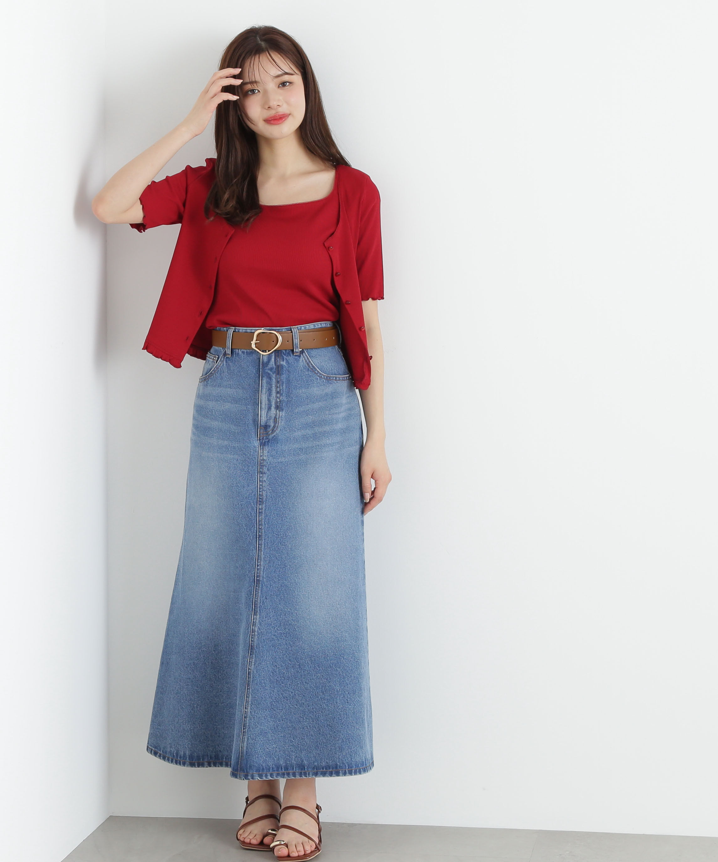 PROPORTION BODY DRESSING「デニムマーメイドスカート」|スカート|ブルー