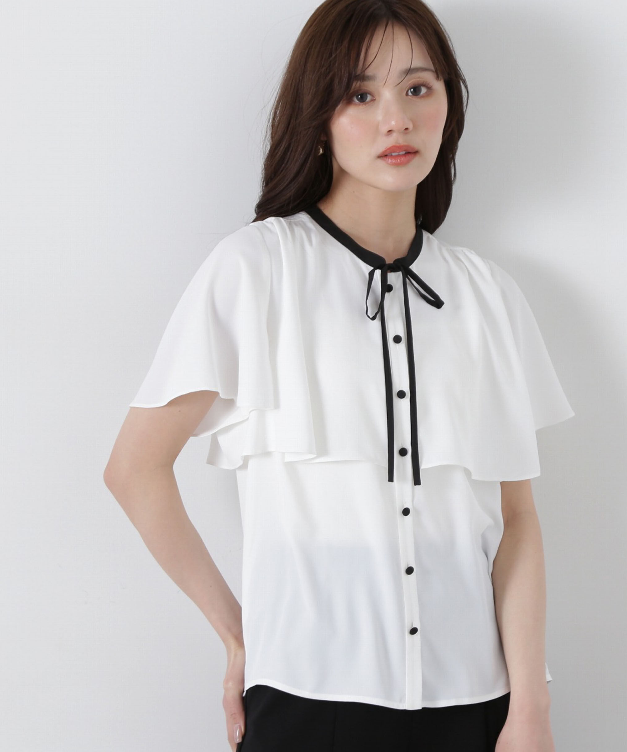 PROPORTION BODY DRESSING「半袖レイヤードブラウス」|シャツ・ブラウス|