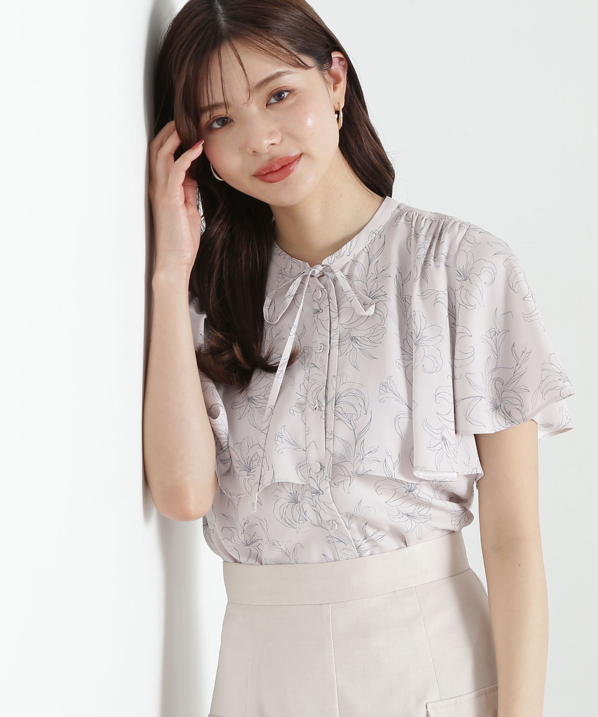 PROPORTION BODY DRESSING「半袖レイヤードブラウス」|シャツ・ブラウス|ピンク