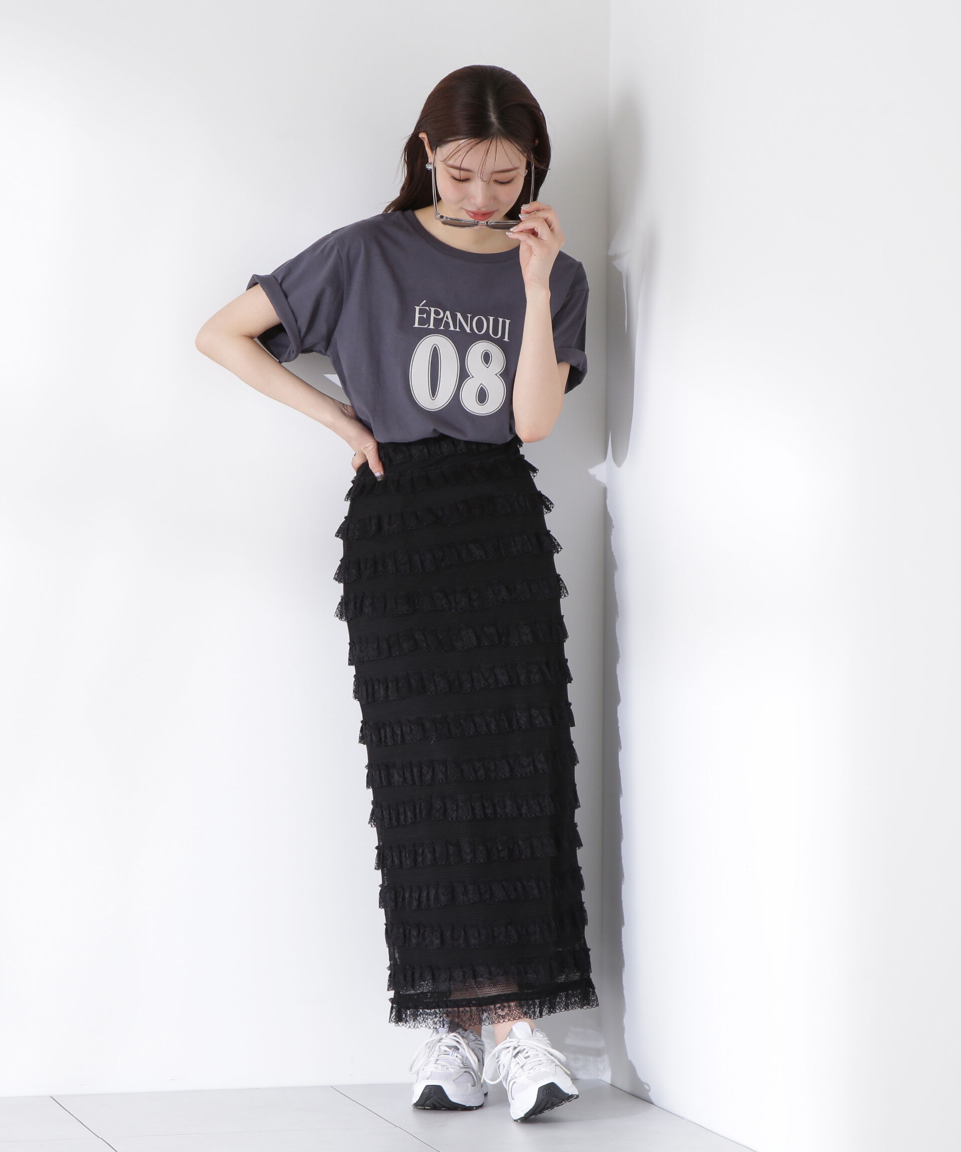 PROPORTION BODY DRESSING「レースフリルタイトスカート」|スカート|