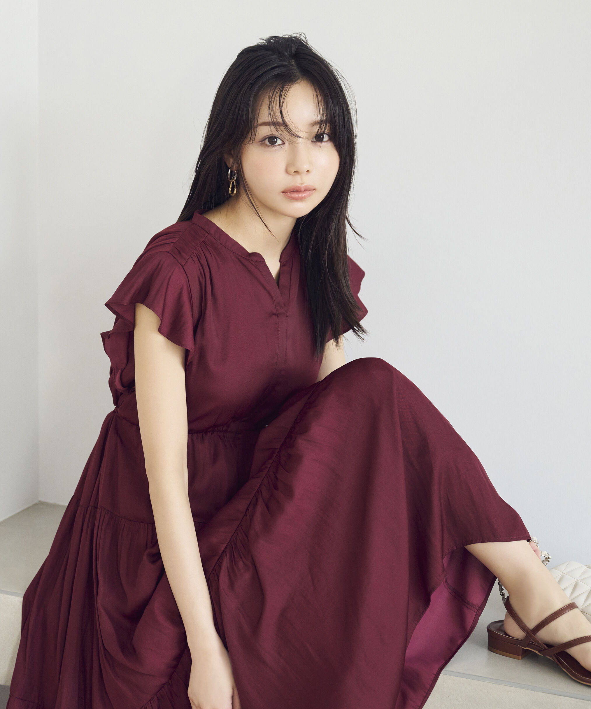 PROPORTION BODY DRESSING「リボン付きギャザーワンピース」|ワンピース|