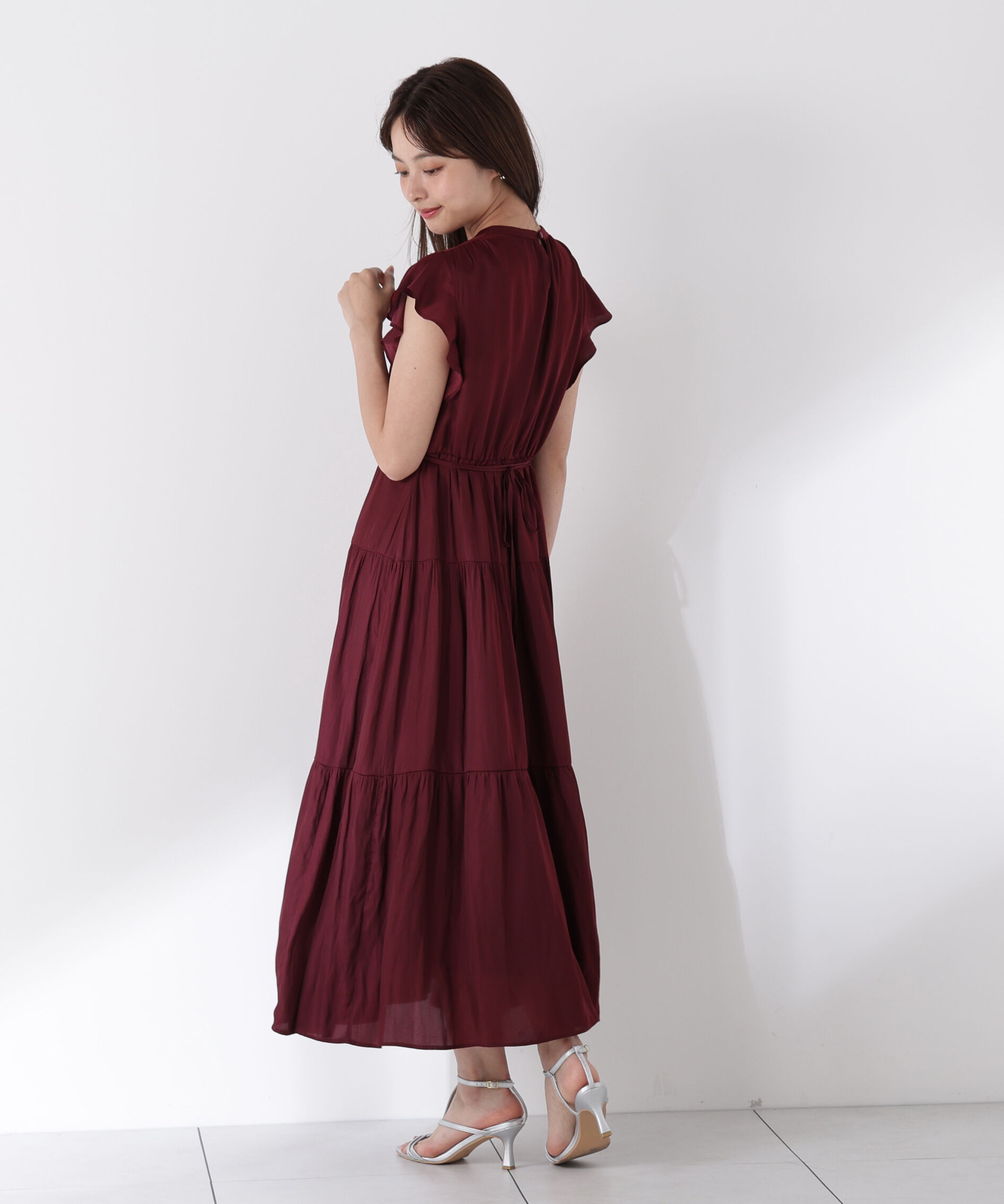 PROPORTION BODY DRESSING「リボン付きギャザーワンピース」|ワンピース|