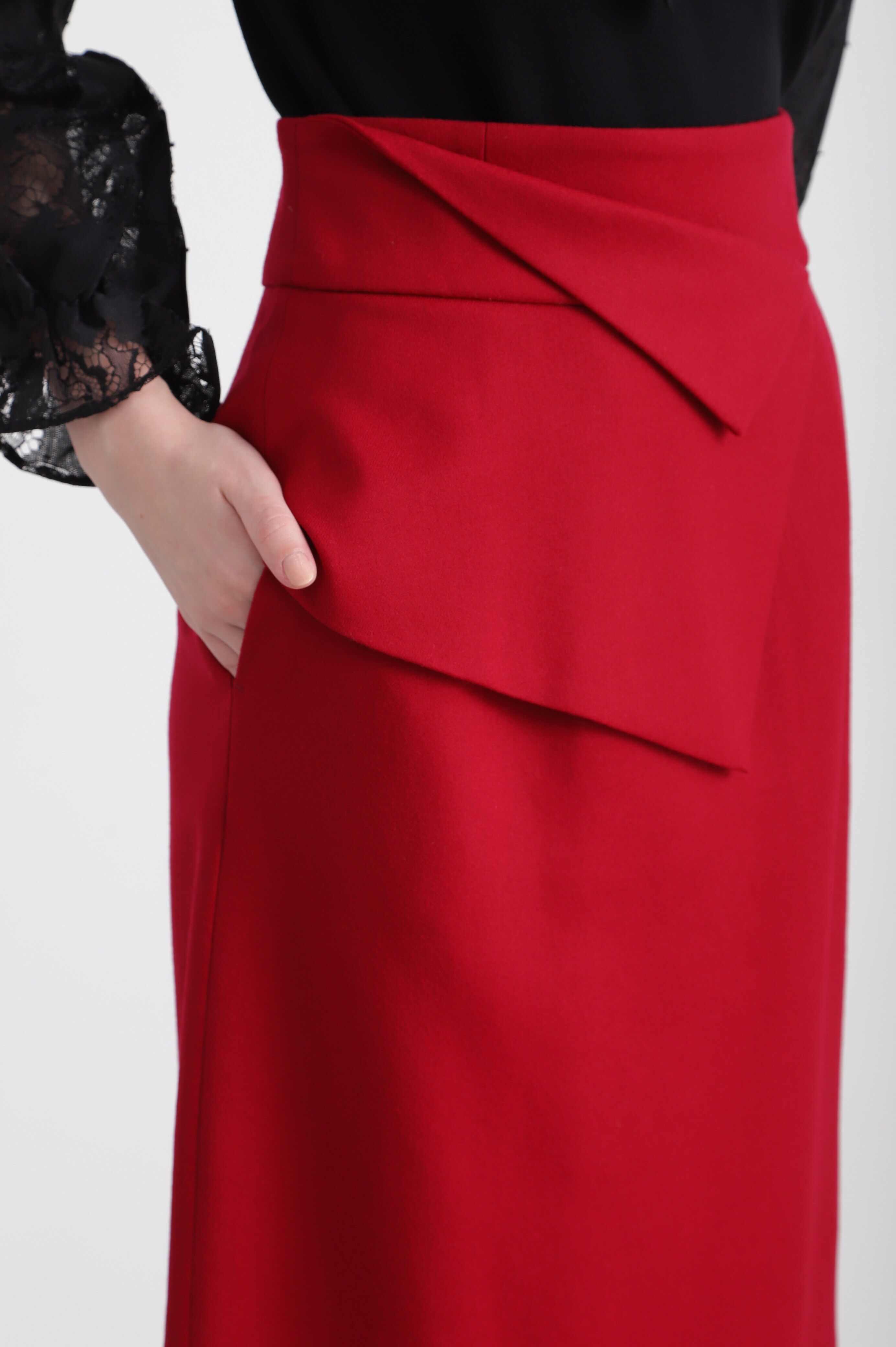  「◆ペプラムフラノスカート」|スカート|