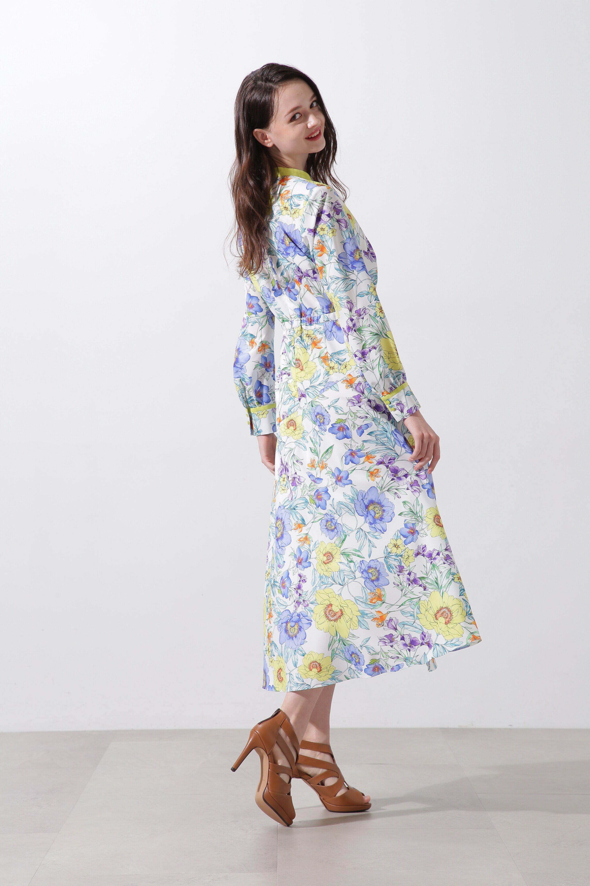  「◆フラワープリントマーメイドワンピース」|ワンピース|