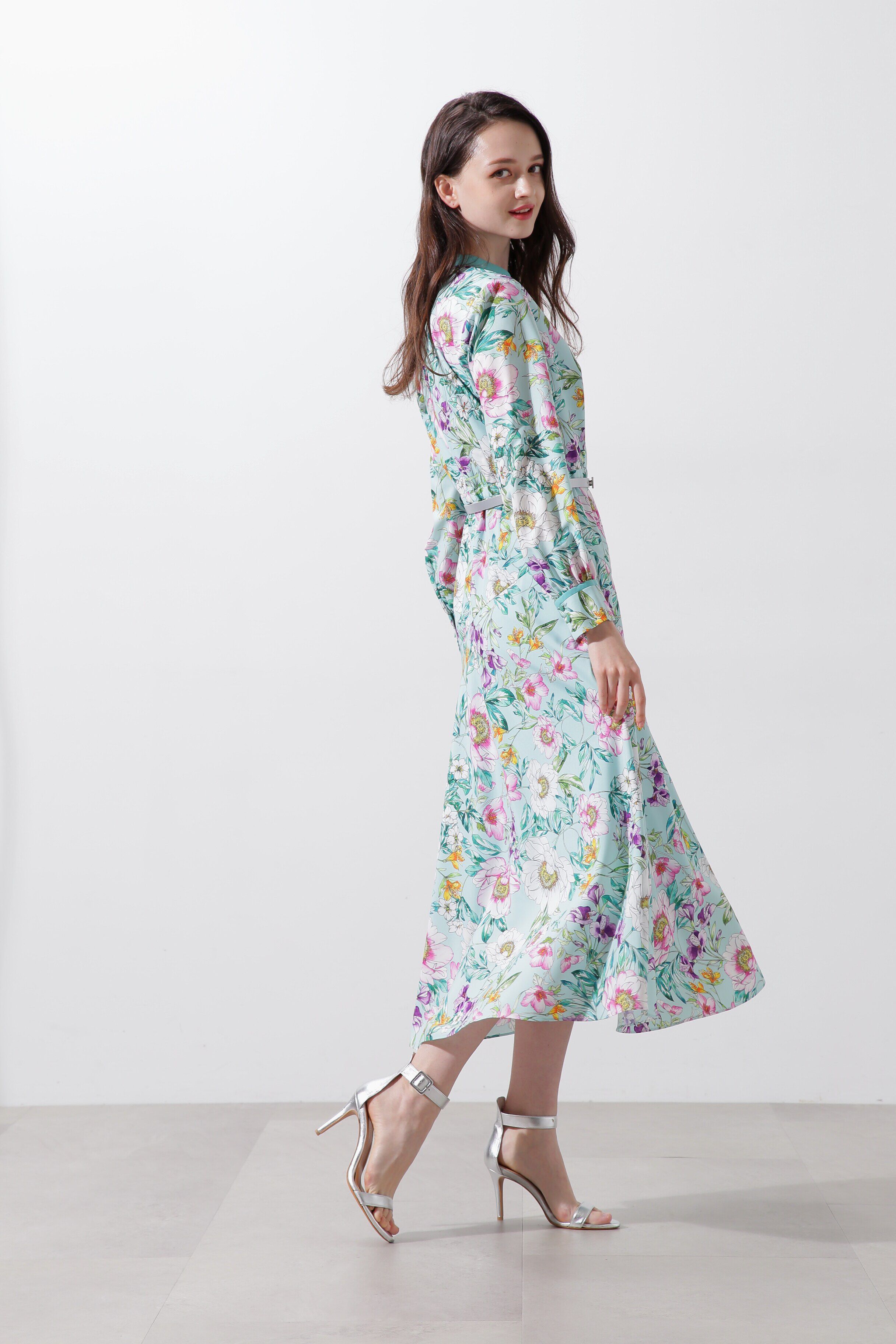  「◆フラワープリントマーメイドワンピース」|ワンピース|