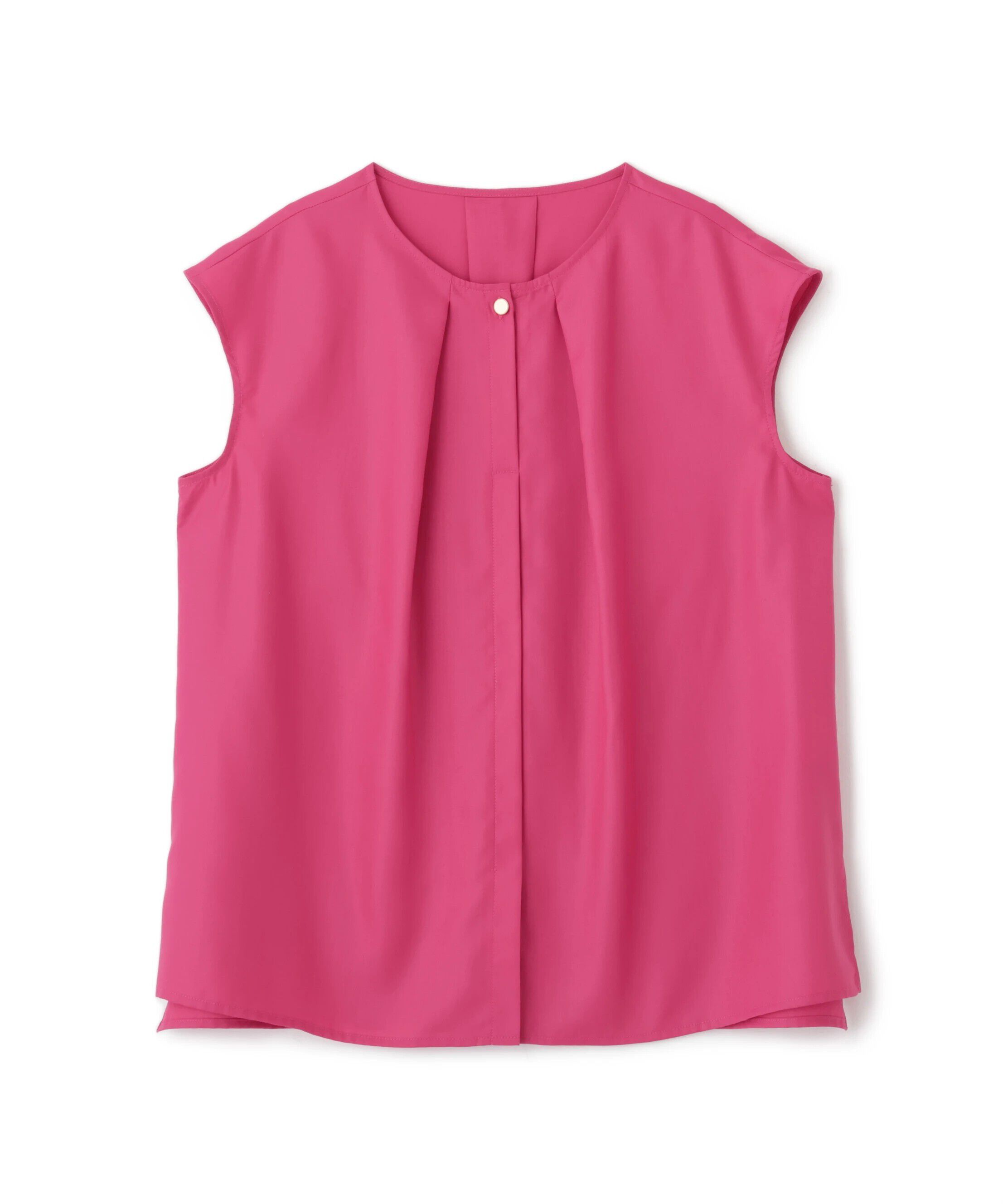  「メタルボタンクルーネックタックブラウス」|シャツ・ブラウス|