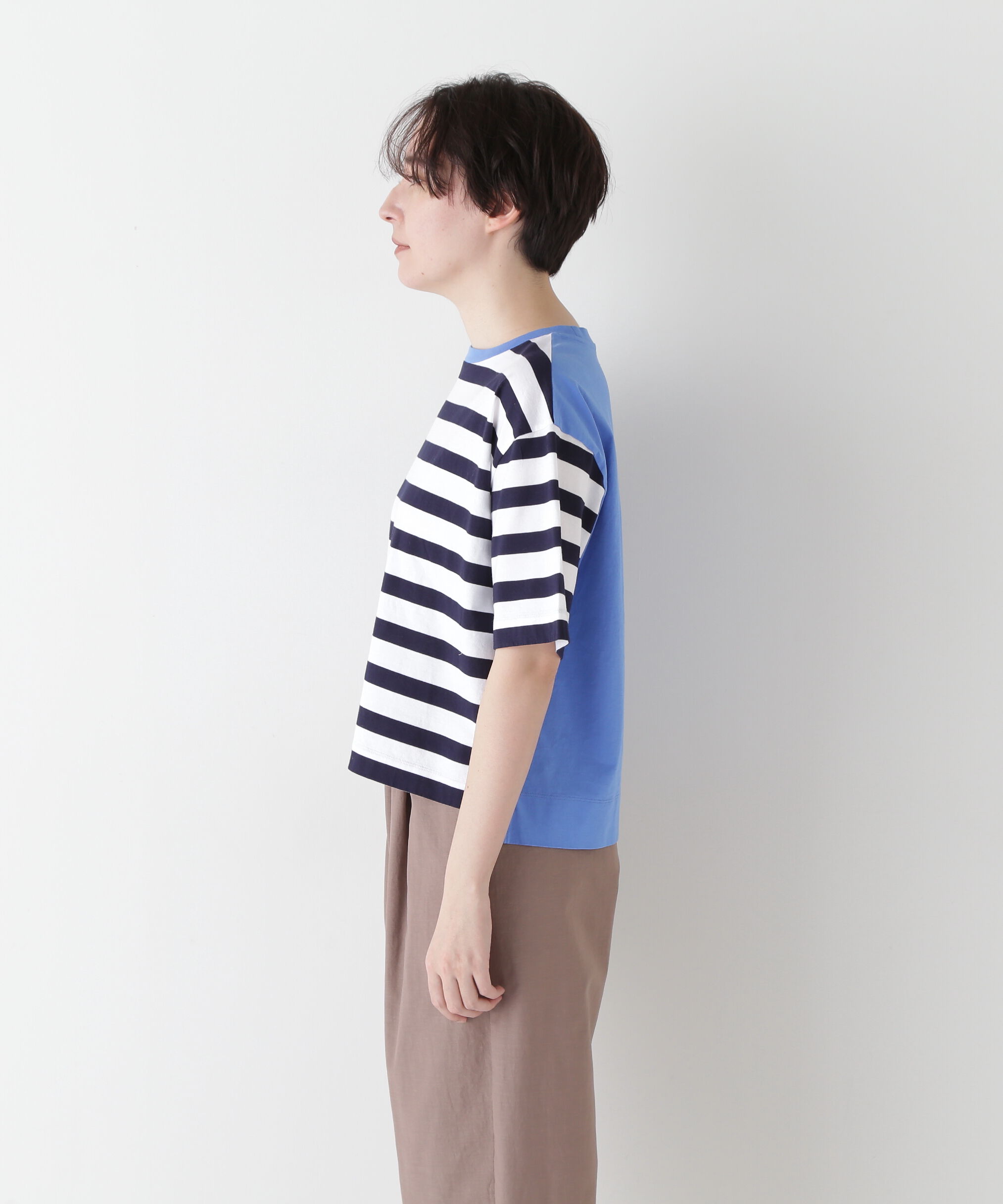  「◆シルケット天竺ボーダーカットソー」|Tシャツ・カットソー|