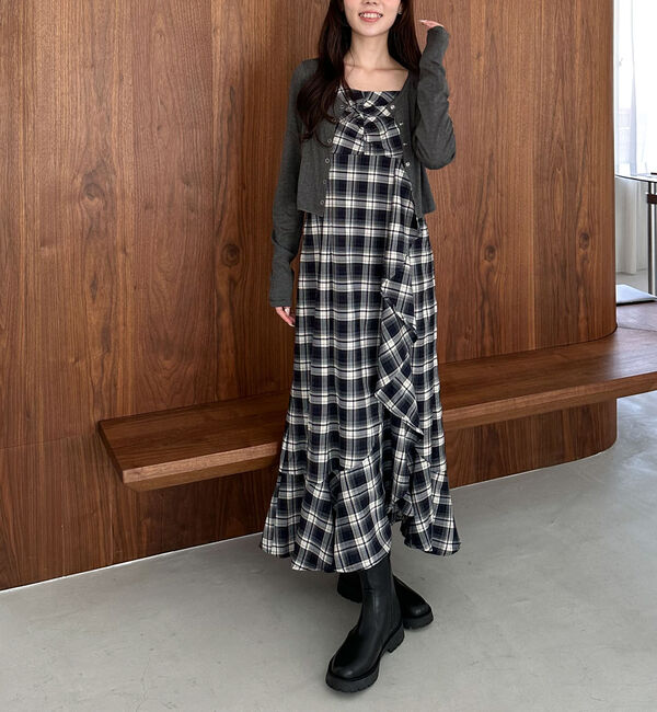 archives「&rsquo;チェックアソートラッフルキャミワンピース&rsquo;」|ワンピース|