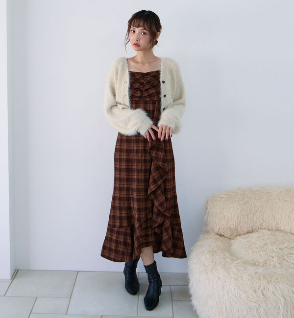 archives「&rsquo;チェックアソートラッフルキャミワンピース&rsquo;」|ワンピース|