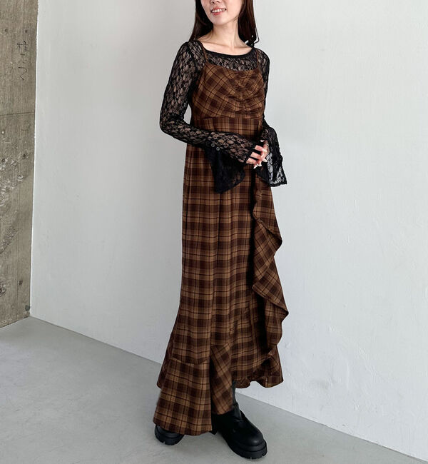 archives「&rsquo;チェックアソートラッフルキャミワンピース&rsquo;」|ワンピース|