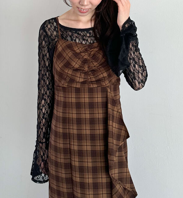 archives「&rsquo;チェックアソートラッフルキャミワンピース&rsquo;」|ワンピース|