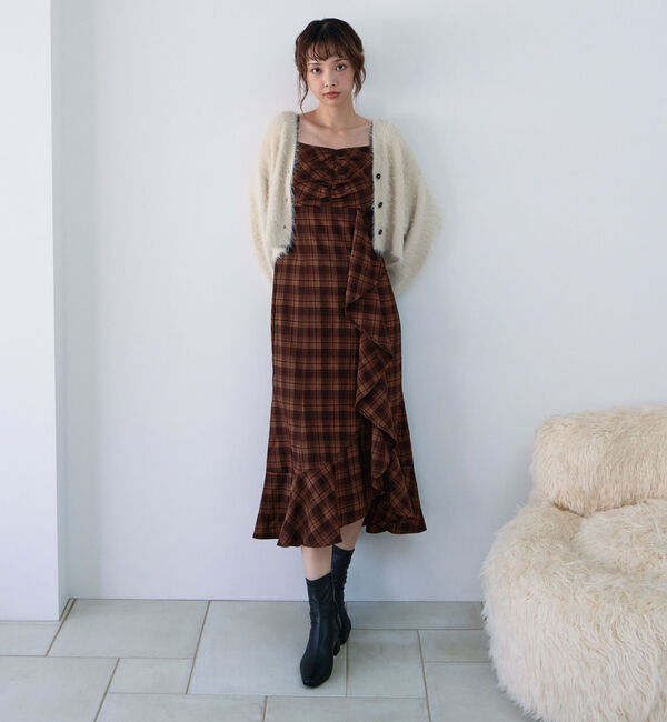 archives「&rsquo;チェックアソートラッフルキャミワンピース&rsquo;」|ワンピース|