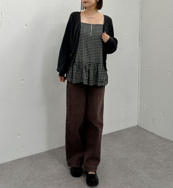 archives「片畦ニットＣＤ&times;チェックキャミチュニックＳＥＴ」|カーディガン|