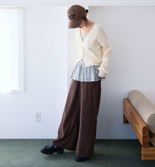 archives「片畦ニットＣＤ&times;チェックキャミチュニックＳＥＴ」|カーディガン|