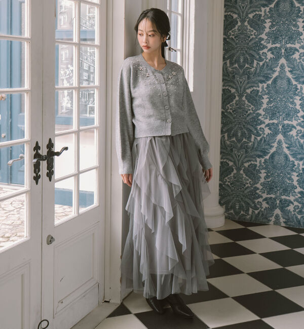 archives「ビジューニットカーディガン」|カーディガン|