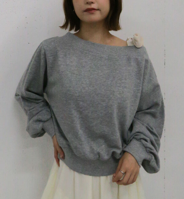 archives「ベロアリボンタックオフショルスウェット」|Tシャツ・カットソー|