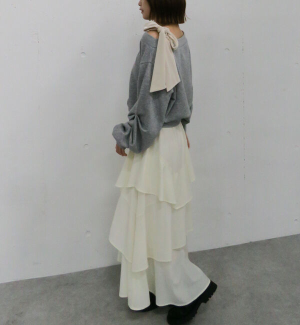 archives「ベロアリボンタックオフショルスウェット」|Tシャツ・カットソー|