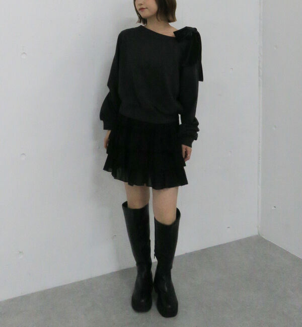 archives「ベロアリボンタックオフショルスウェット」|Tシャツ・カットソー|