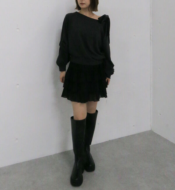 archives「ベロアリボンタックオフショルスウェット」|Tシャツ・カットソー|