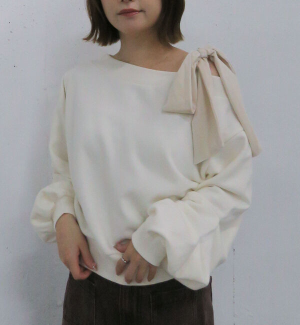 archives「ベロアリボンタックオフショルスウェット」|Tシャツ・カットソー|