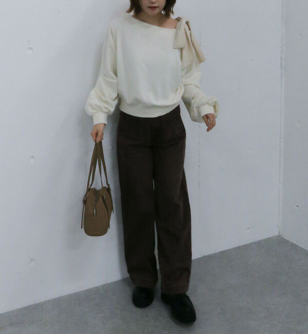 archives「ベロアリボンタックオフショルスウェット」|Tシャツ・カットソー|