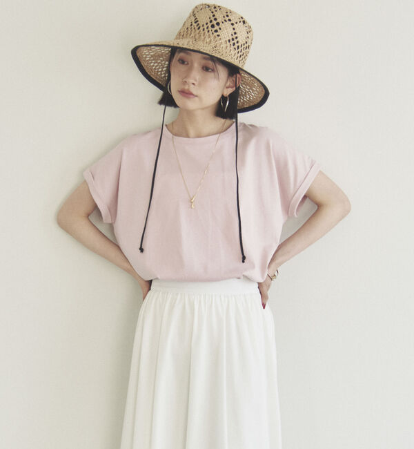 Doux archives「袖折り返しＴシャツ」|Tシャツ・カットソー|PINK BEIGE