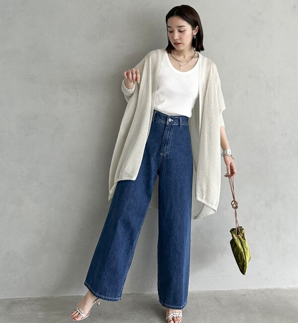 Doux archives「ウォッシャブルコットンオープンメッシュカーディガン」|カーディガン|