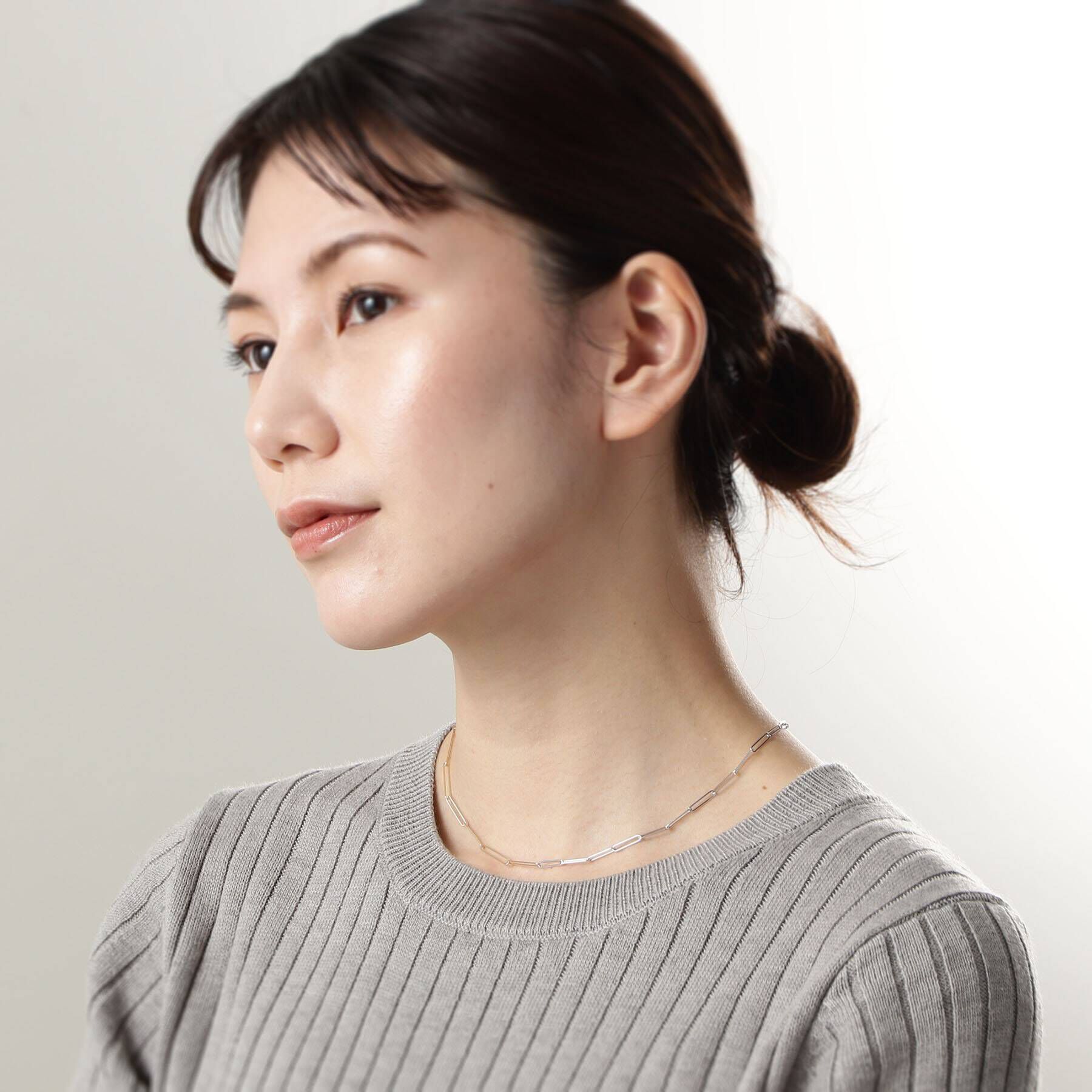 COCOSHNIK「K10バンブーチェーン セパレートネックレス」|ネックレス|