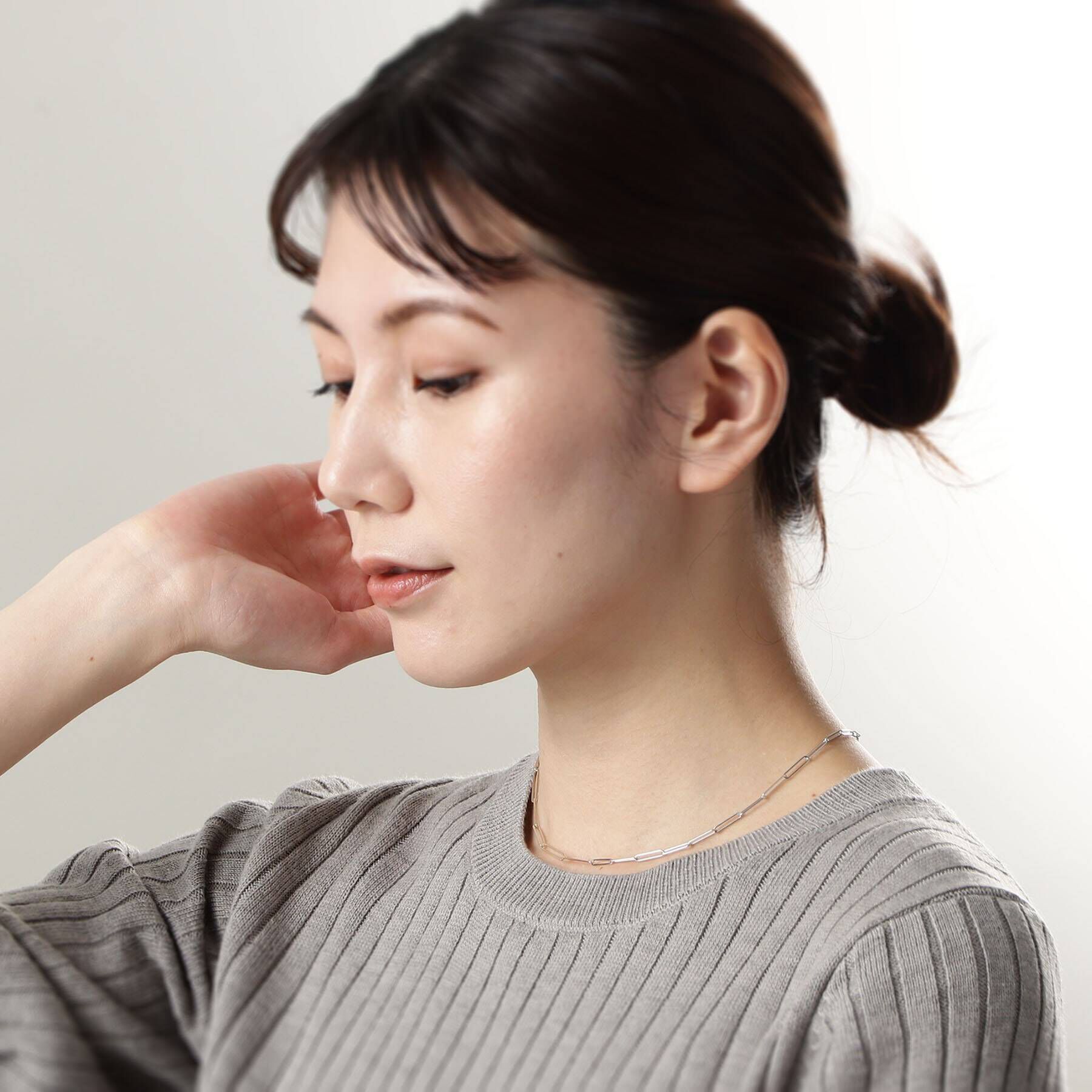 COCOSHNIK「K10バンブーチェーン セパレートネックレス」|ネックレス|