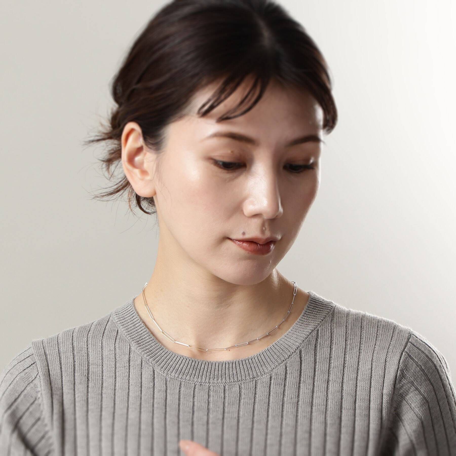 COCOSHNIK「K10バンブーチェーン セパレートネックレス」|ネックレス|