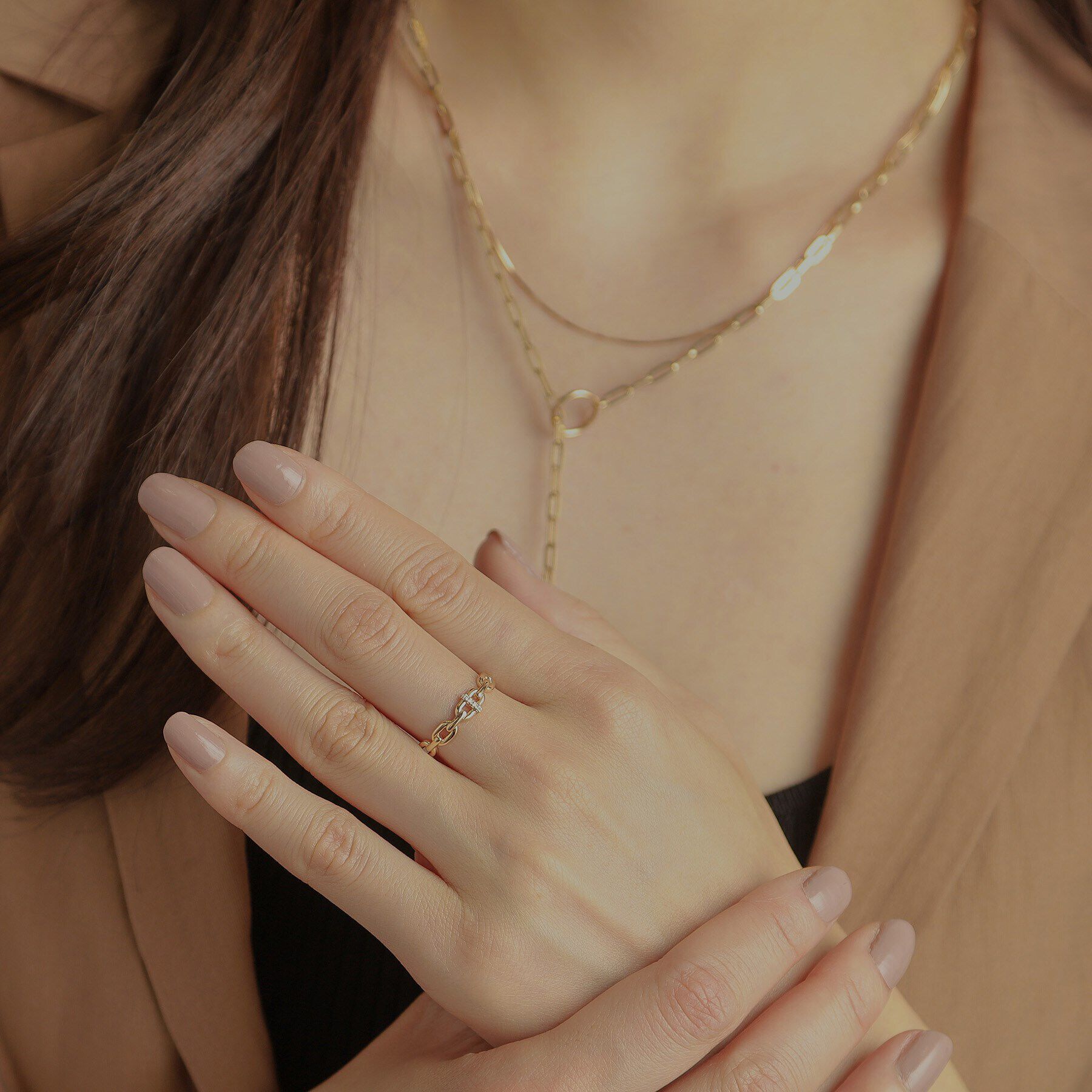 COCOSHNIK「K10ダイヤモンド PCモチーフ リング」|リング|