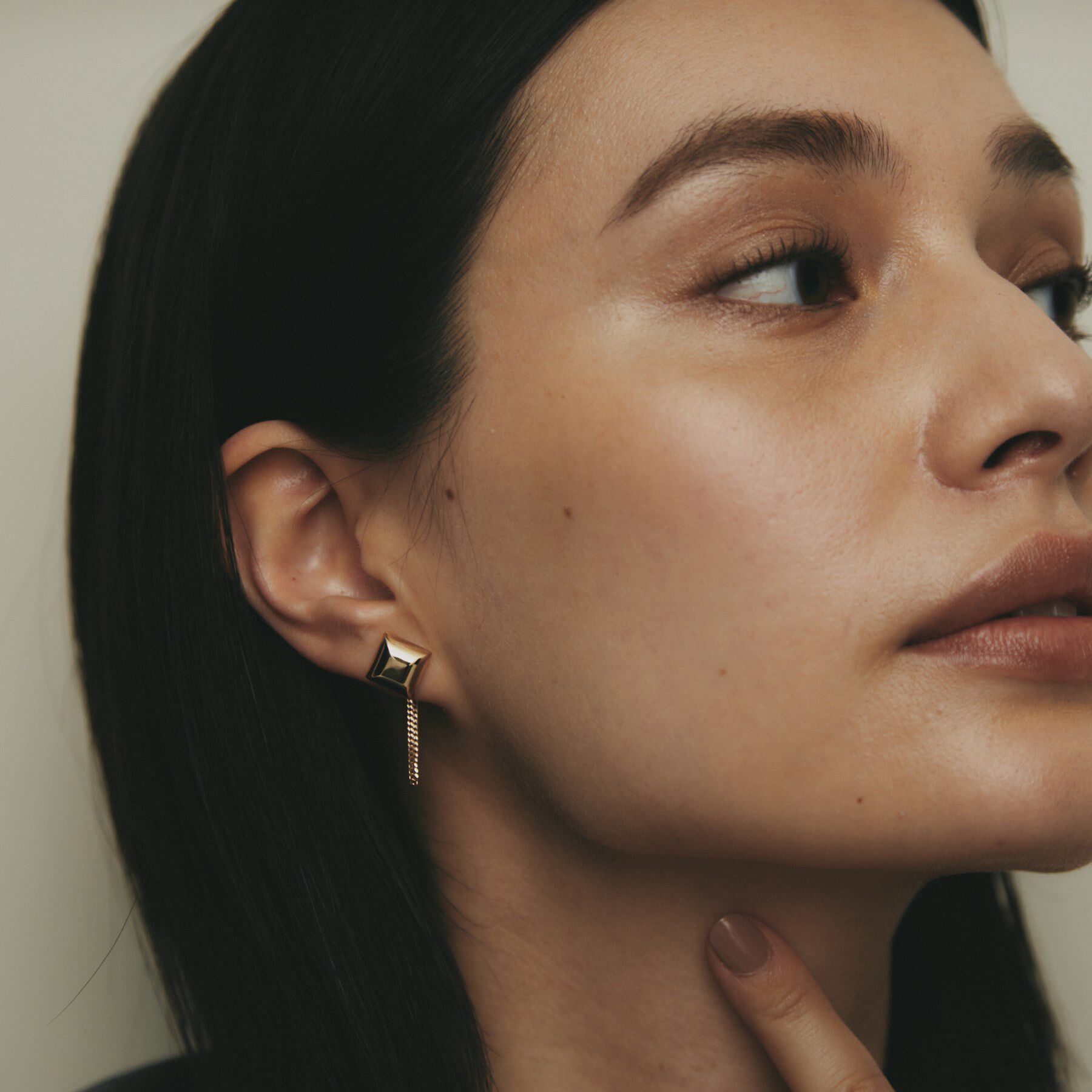 COCOSHNIK「K10中空スクエアプリズム スタッドピアス」|ピアス|