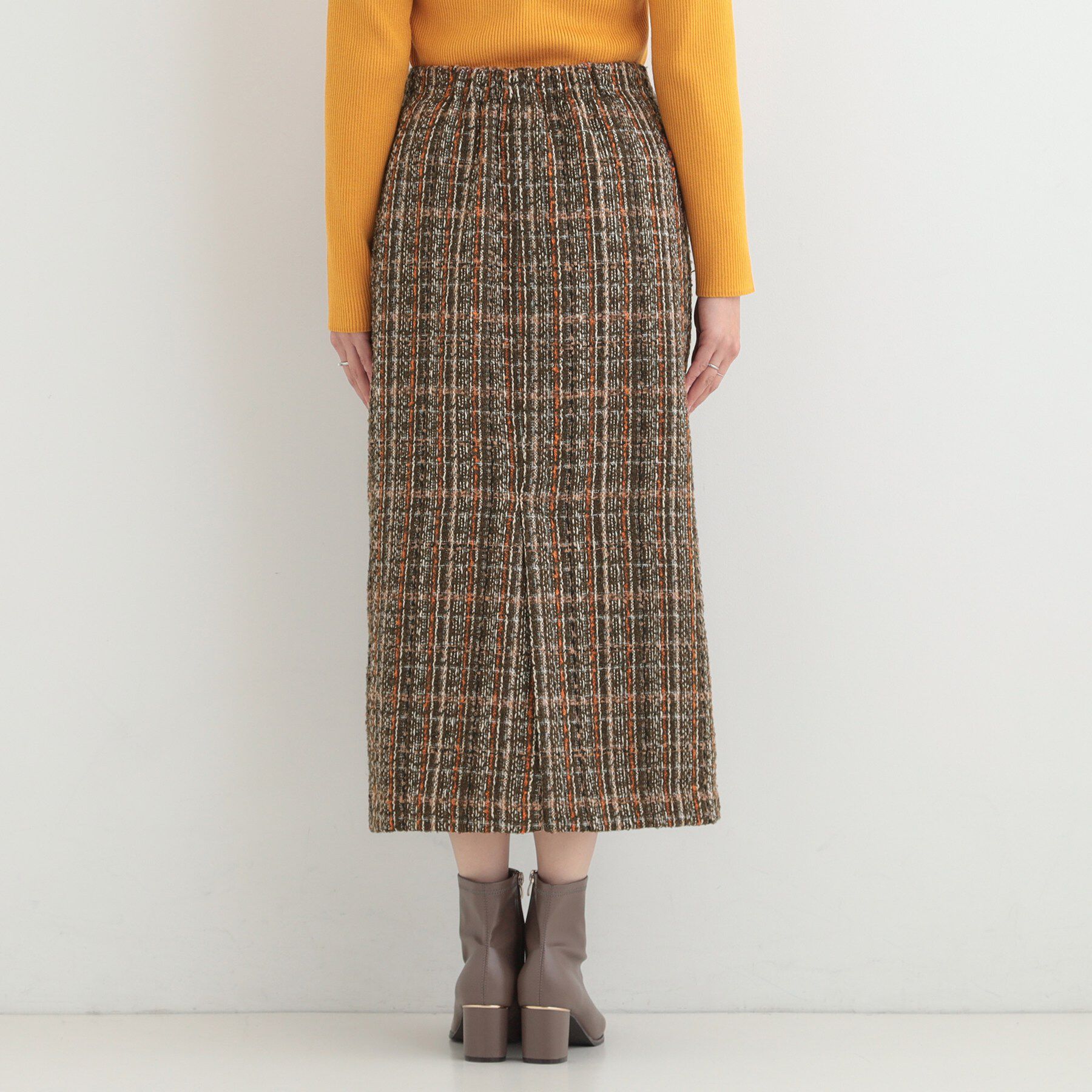 SHOO･LA･RUE「【S-LL】きれいめにもカジュアルにも ラメツイード ナロースカート」|スカート|