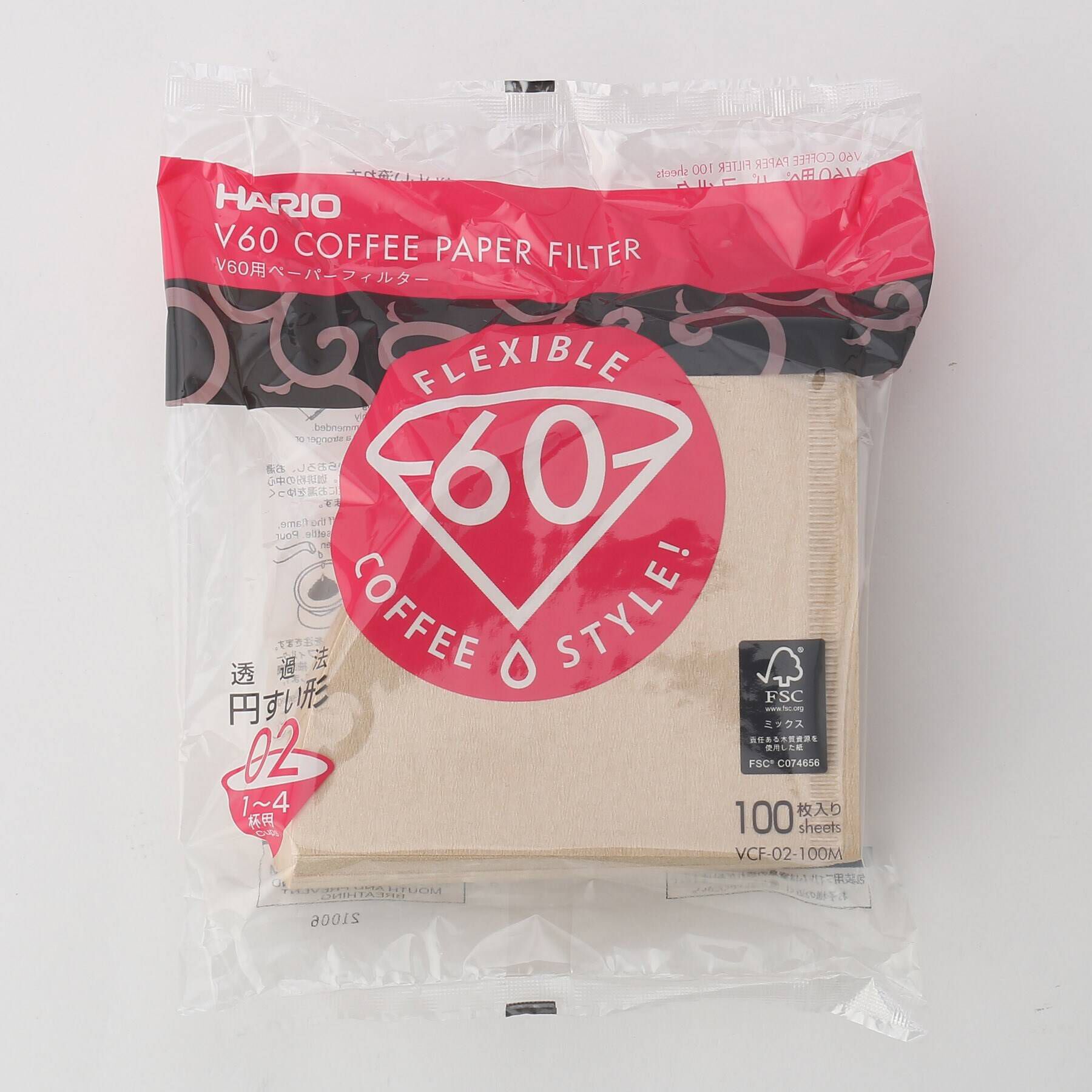 212 KITCHEN STORE「V60用ペーパーフィルターミサラシ VCF-02-100M 100枚入り 1～4杯用 ＜HARIO 」|食器・キッチングッズ|
