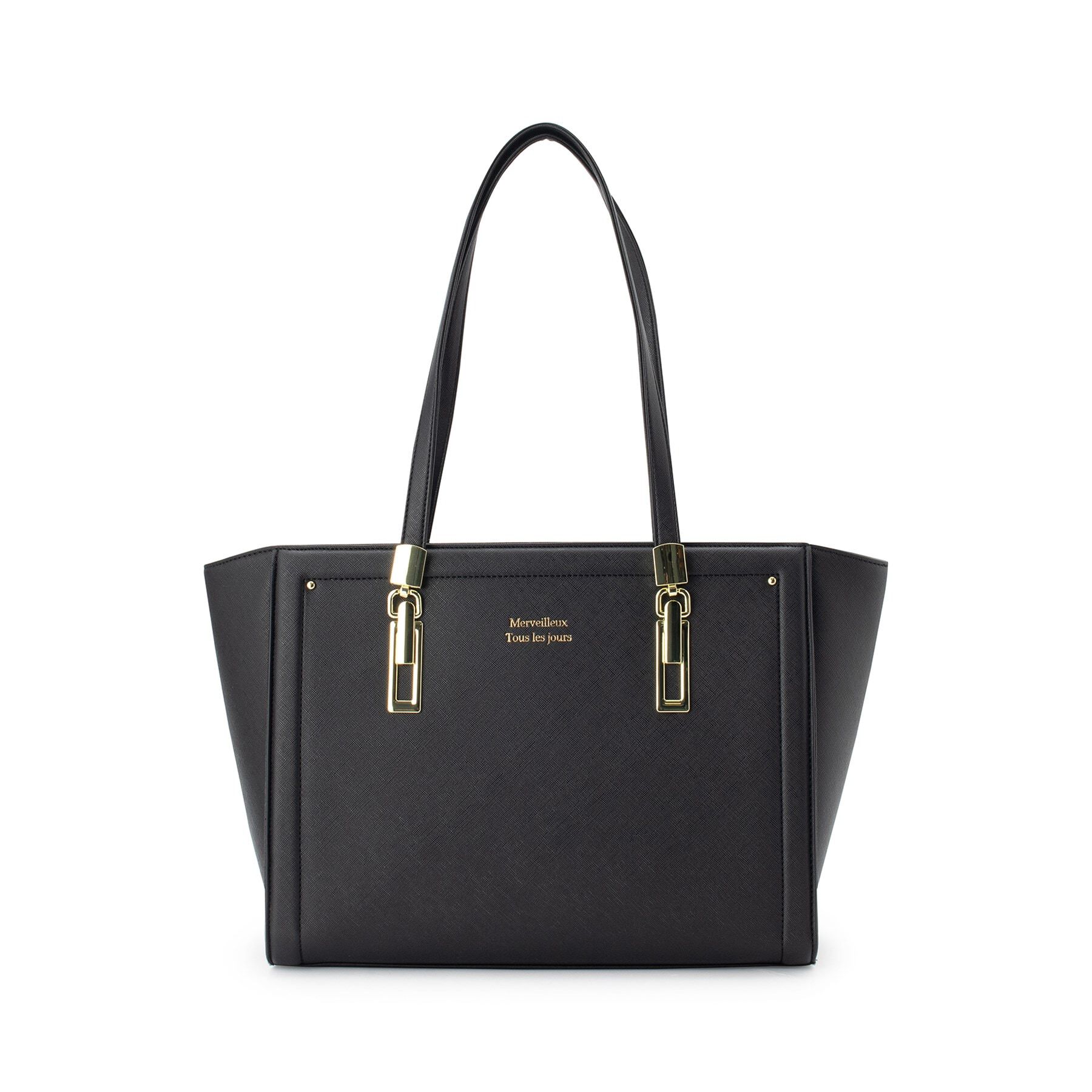 Ober Tashe「ロゴ型押し3層トート」|トートバッグ|ﾌﾞﾗｯｸ(019)