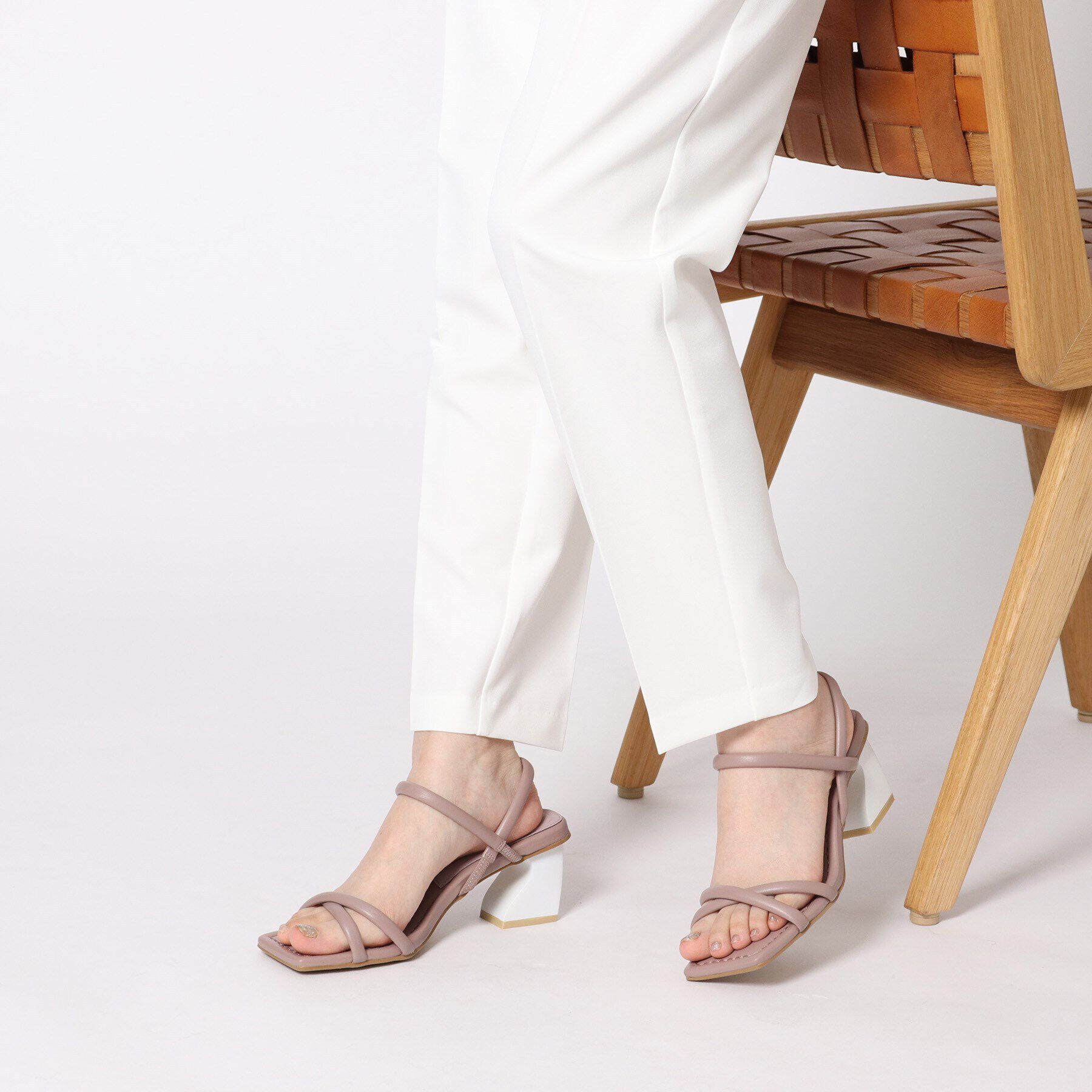 ESPERANZA「デザインブロックヒールサンダル」|サンダル|