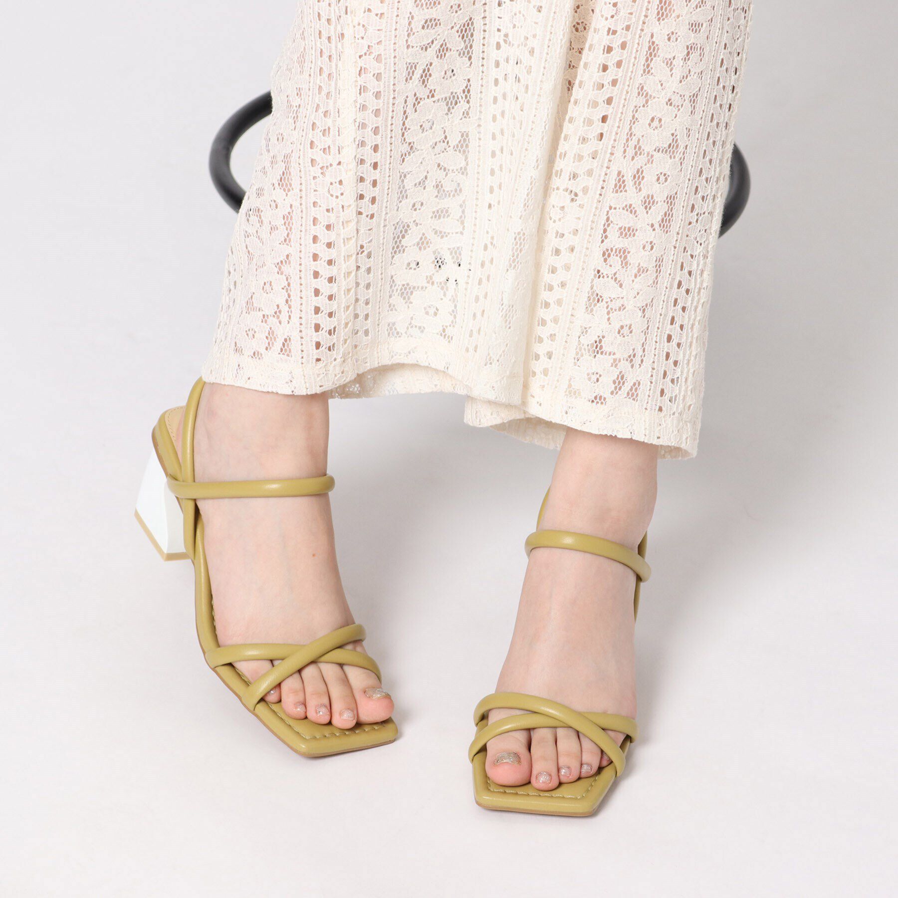 ESPERANZA「デザインブロックヒールサンダル」|サンダル|