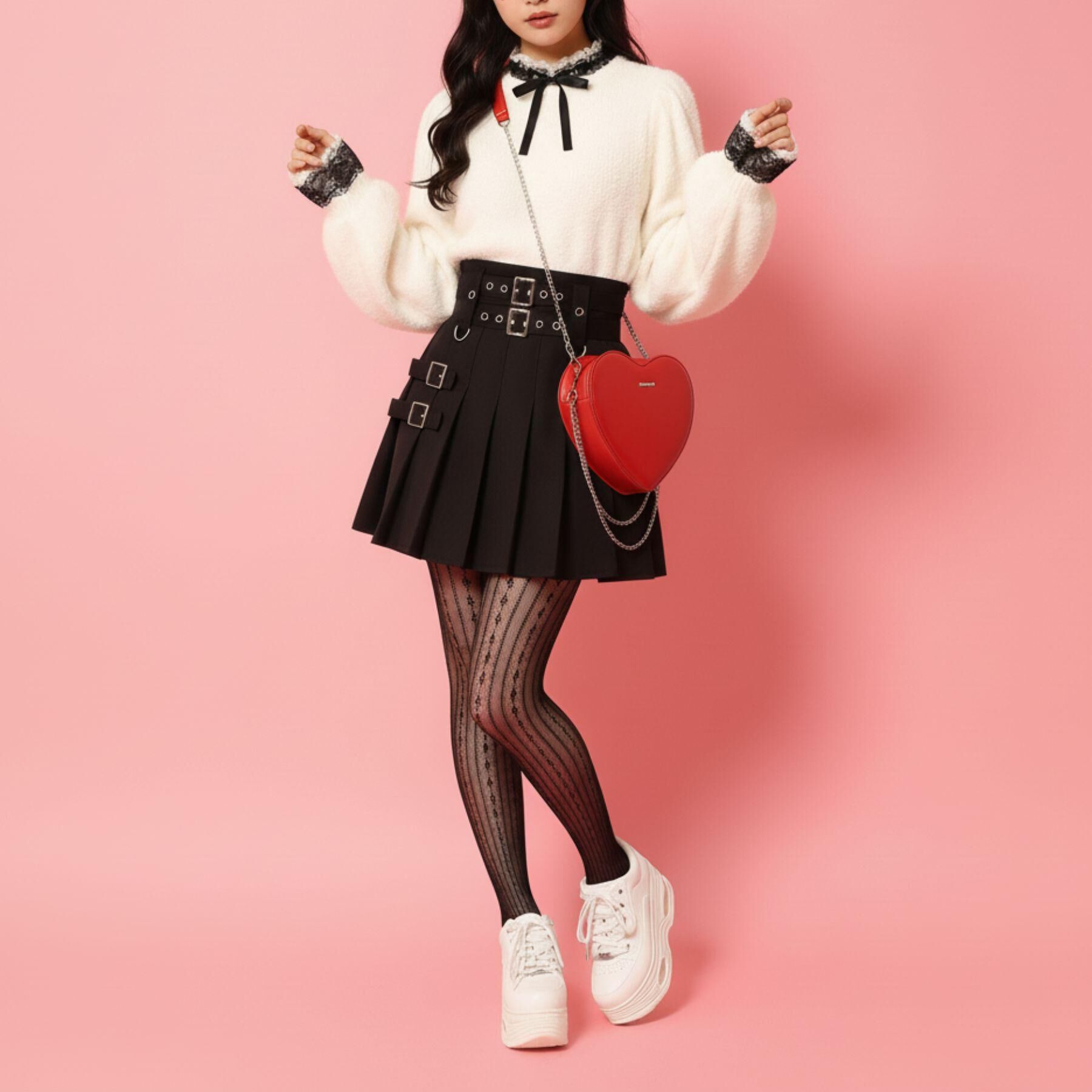 csT&P「十字架チェーン付き厚底スニーカー」|スニーカー|