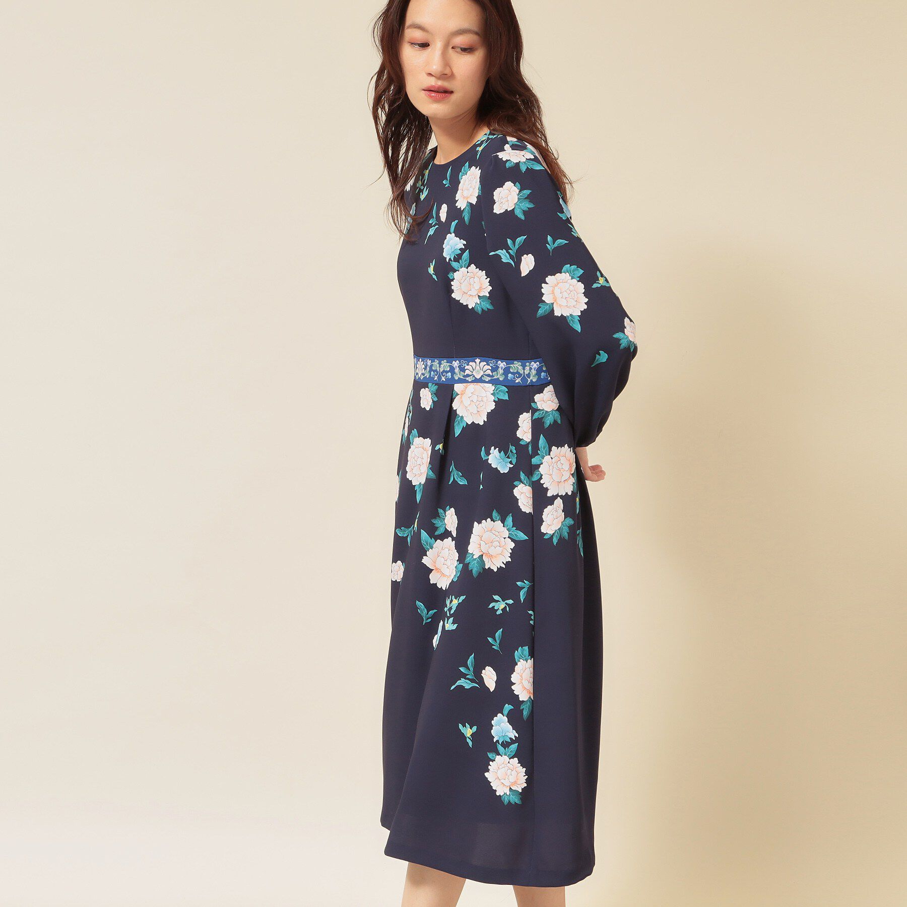 SunaUna「【co creation and yours／SS～L】オリエンタルプリントワンピース」|ワンピース|